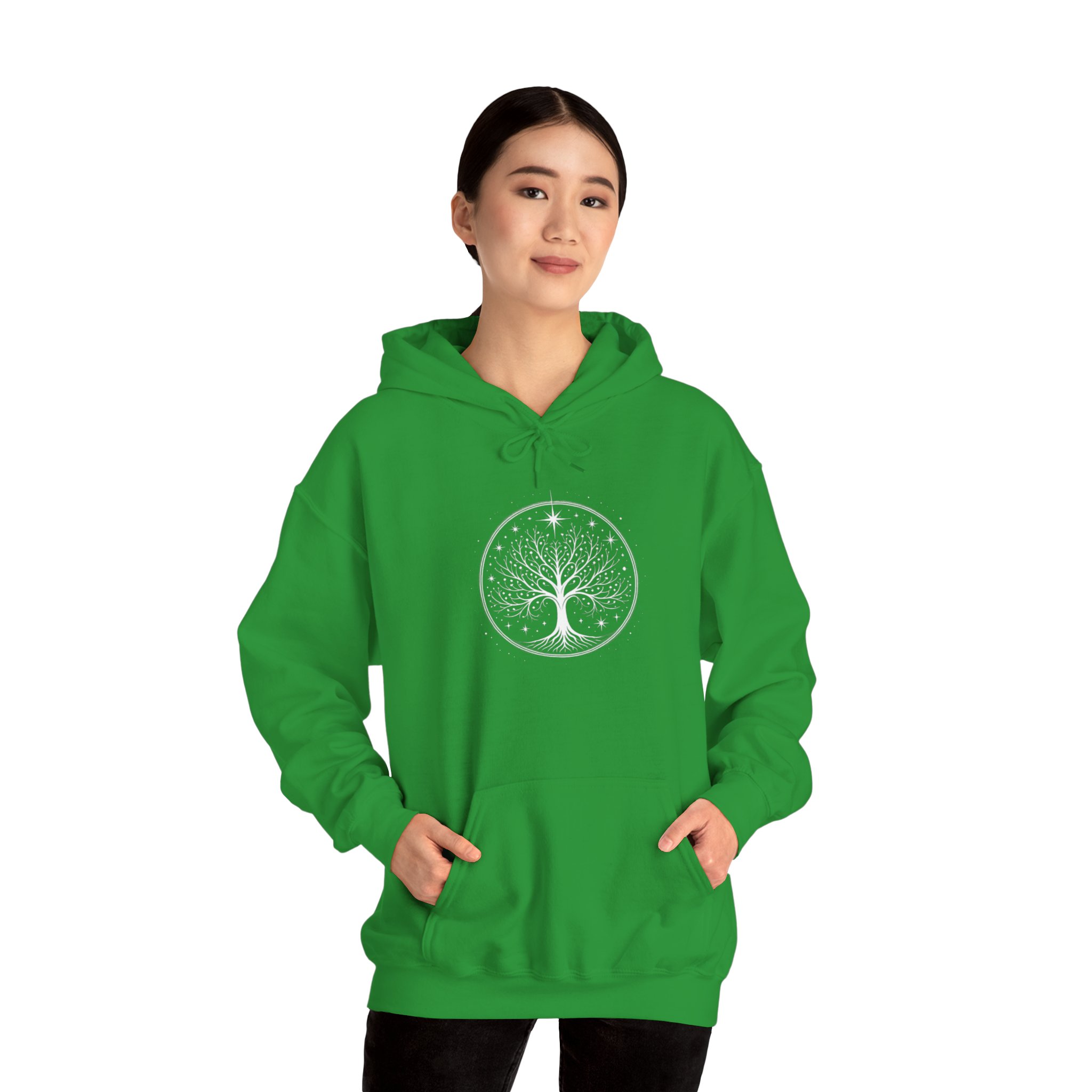 Minimalistic White Tree of Gondor Unisex Hoodie Tolkien-Inspired Comfort - Image 20