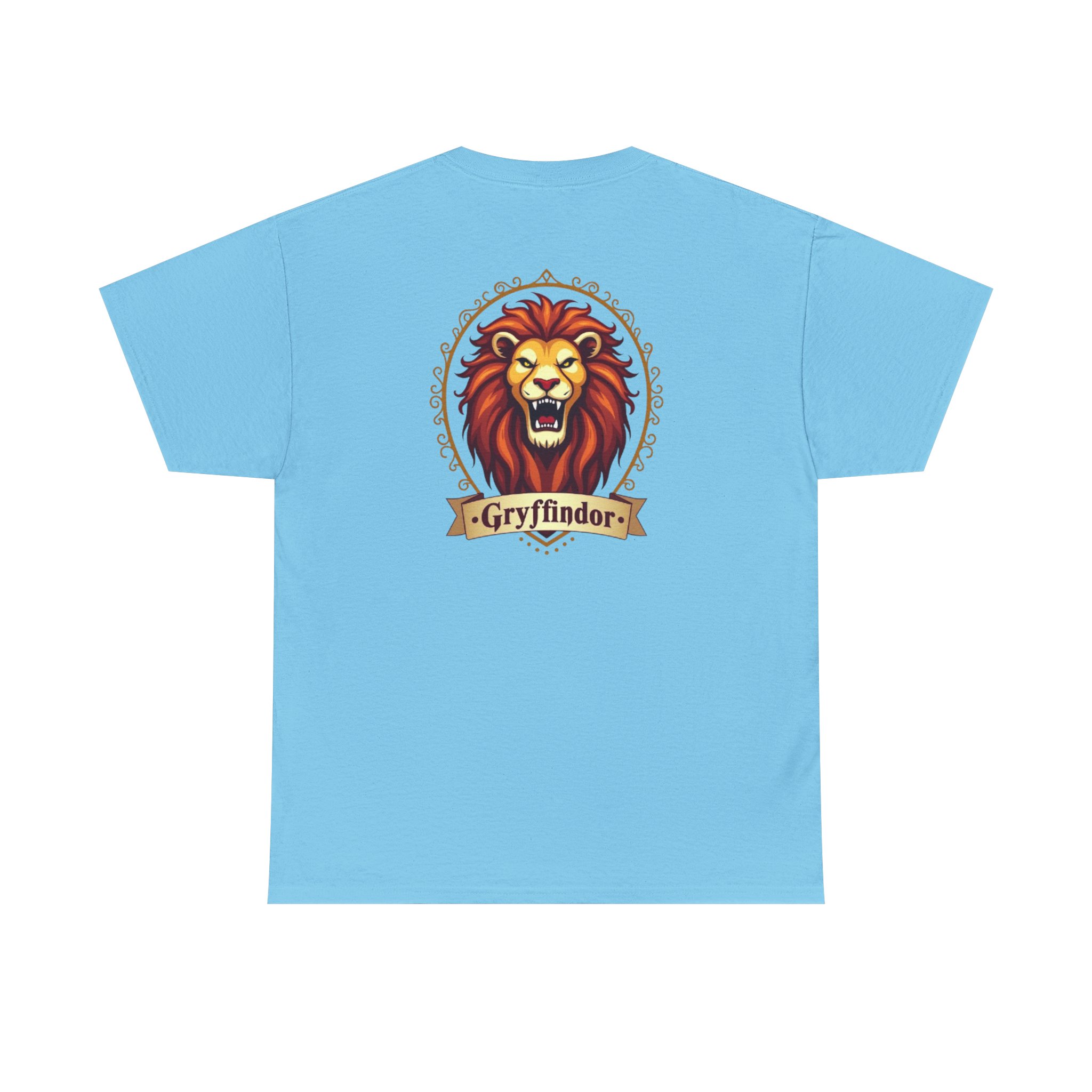 Gryffindor-Inspired Lion Crest Shirt Bold Front & Back Design for Wizarding Fans - Image 14