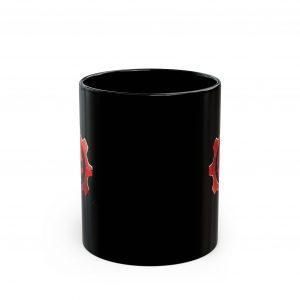 Crimson Omen Gear Coffee Mug Battle-Scarred Gaming Design GOW E Day