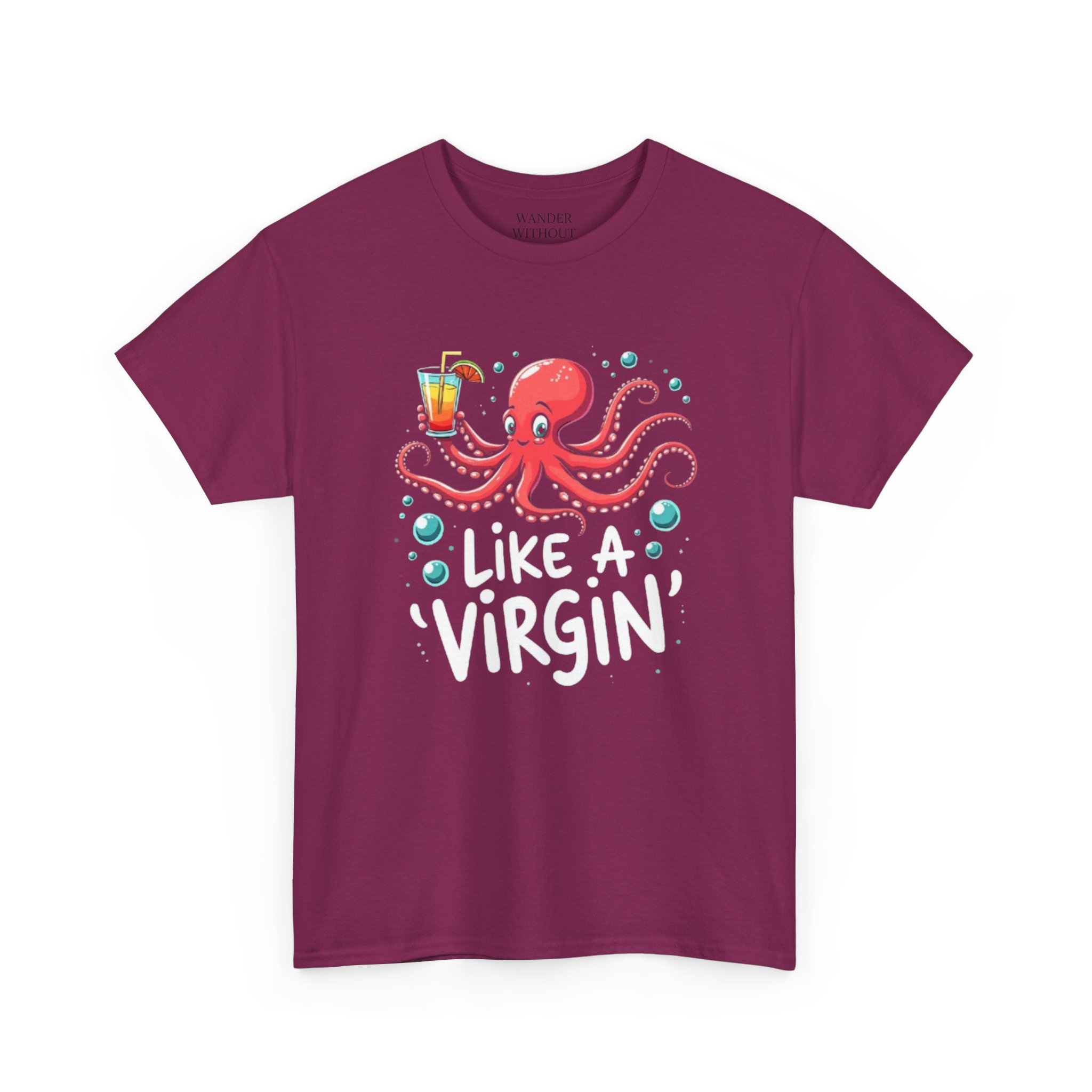 Funny Animated Octopus Cocktail Party Unisex Heavy Cotton Tee, Virgin Voyages Cruise Fun Shirt, Humor Tee, Cruise Wear, Party Shirt - Image 39