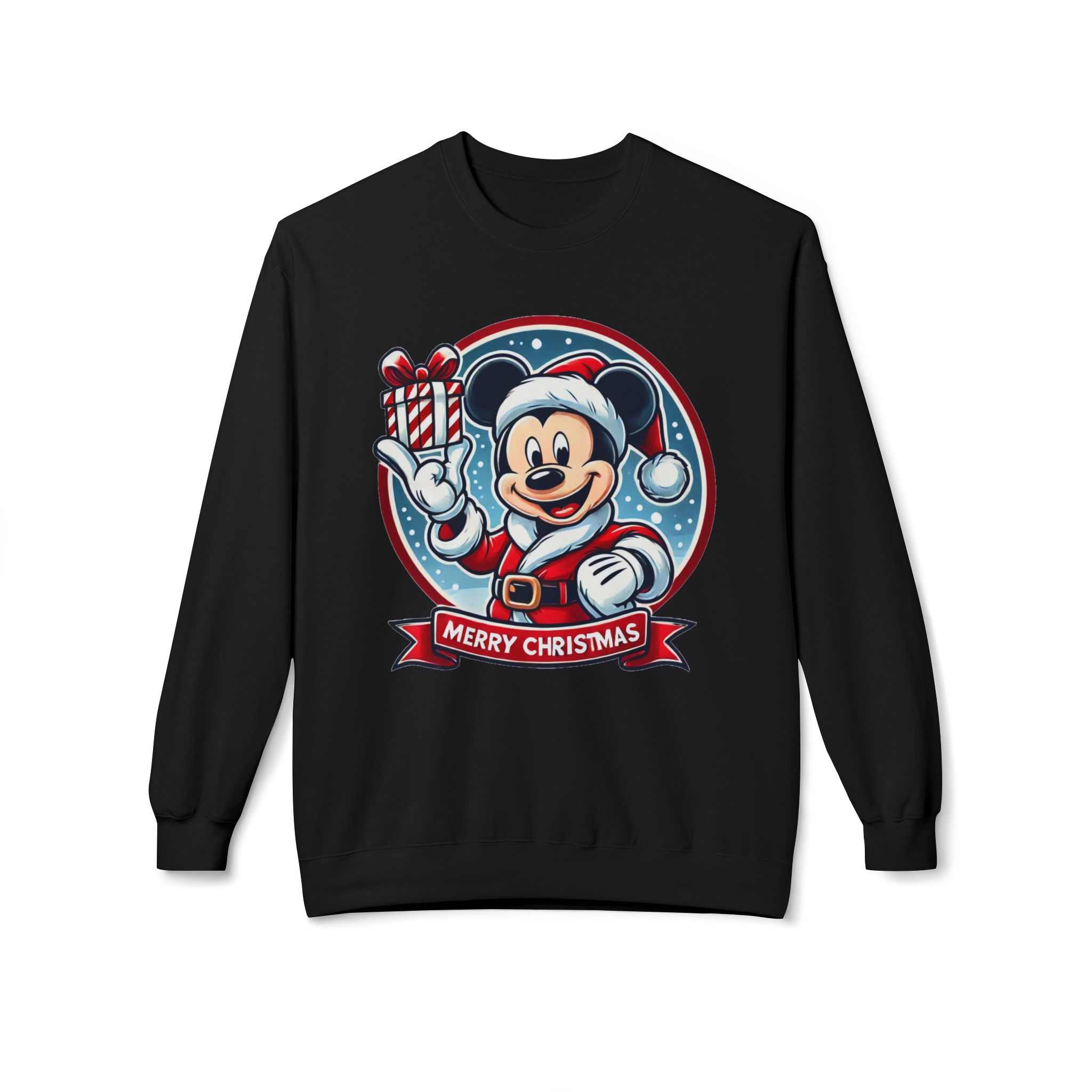 Festive Mickey Mouse Santa Sweatshirt - Merry Christmas Holiday Pullover - Disney Christmas Gift - Image 5