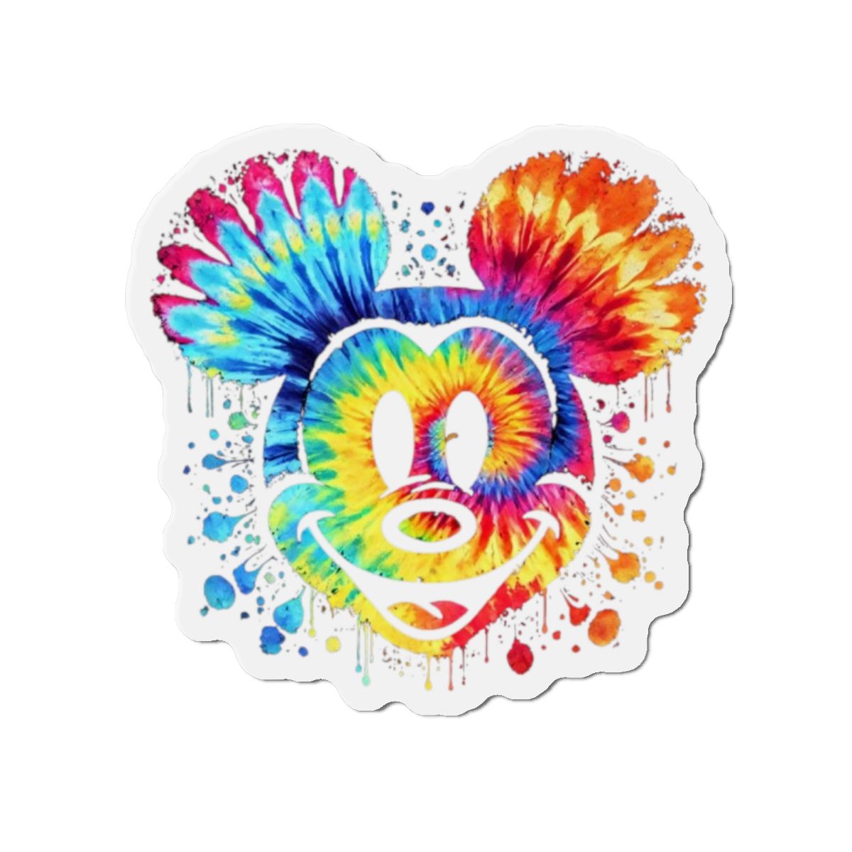 Disney Cruise Door Magnet, Tie Dye Mickey Magnet, Vibrant Design, Disney Lover Gift, Fridge Decor, Fun Refrigerator Magnet - Image 4