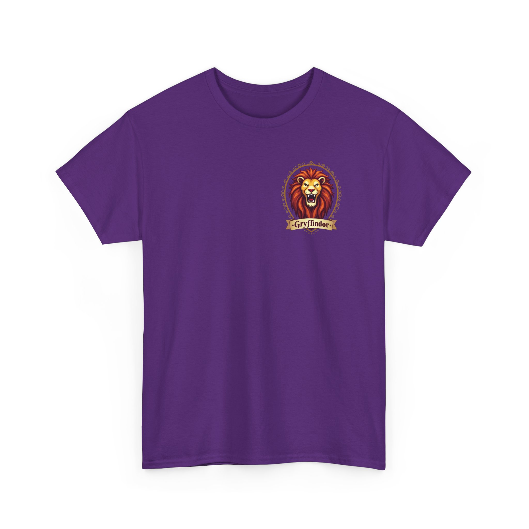 Gryffindor-Inspired Lion Crest Shirt Bold Front & Back Design for Wizarding Fans - Image 27