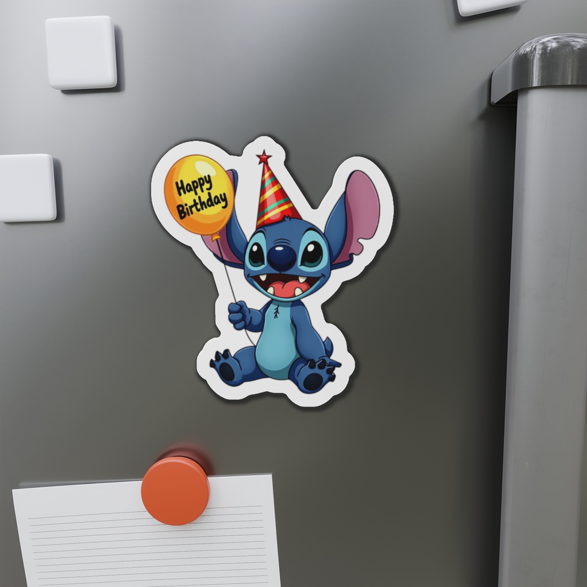 Disney's Stitch 'Happy Birthday' Die-Cut Magnet, Disney Cruise Line Cabin Door Decor, Stitch Lover Gift, Celebration Magnet, Birthday Decor - Image 2