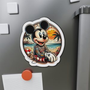Disney Cruise Door Magnets, Tropical Tattoo Mickey Design, Fun Fridge Magnets, Cute Kitchen Decor, Mickey Mouse Fan Gift,Refrigerator Magnet
