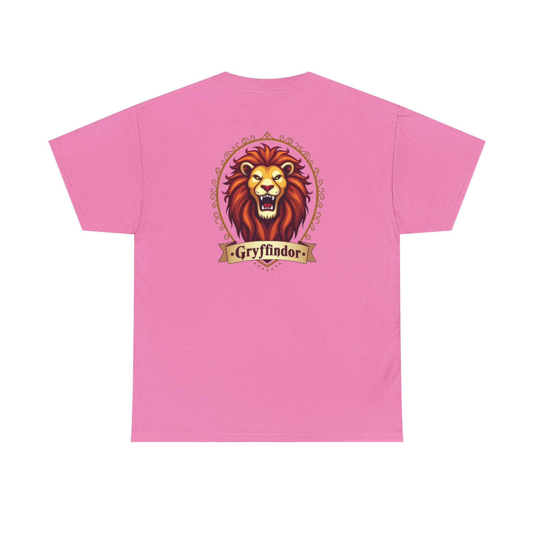 Gryffindor-Inspired Lion Crest Shirt Bold Front & Back Design for Wizarding Fans - Image 30