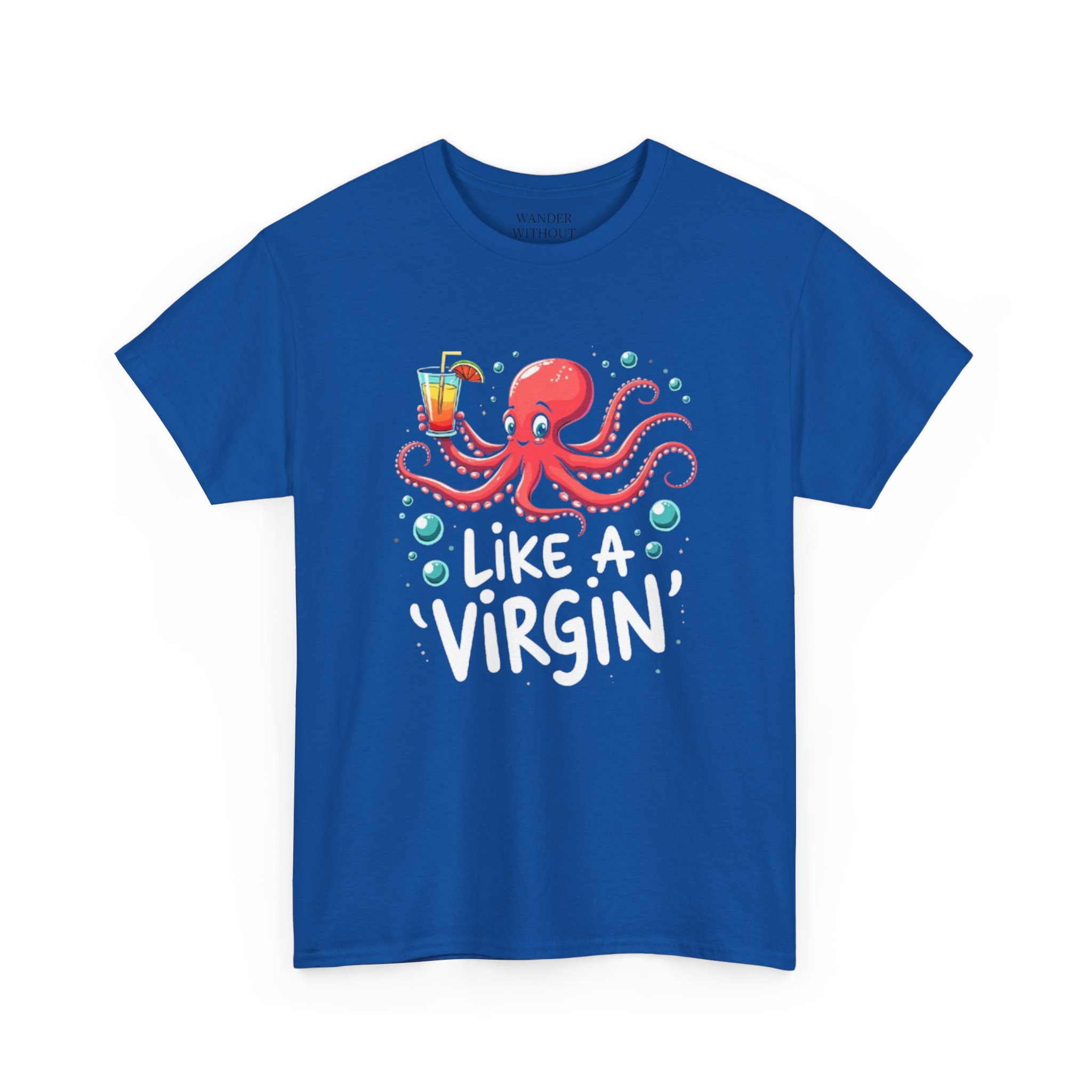 Funny Animated Octopus Cocktail Party Unisex Heavy Cotton Tee, Virgin Voyages Cruise Fun Shirt, Humor Tee, Cruise Wear, Party Shirt - Image 31
