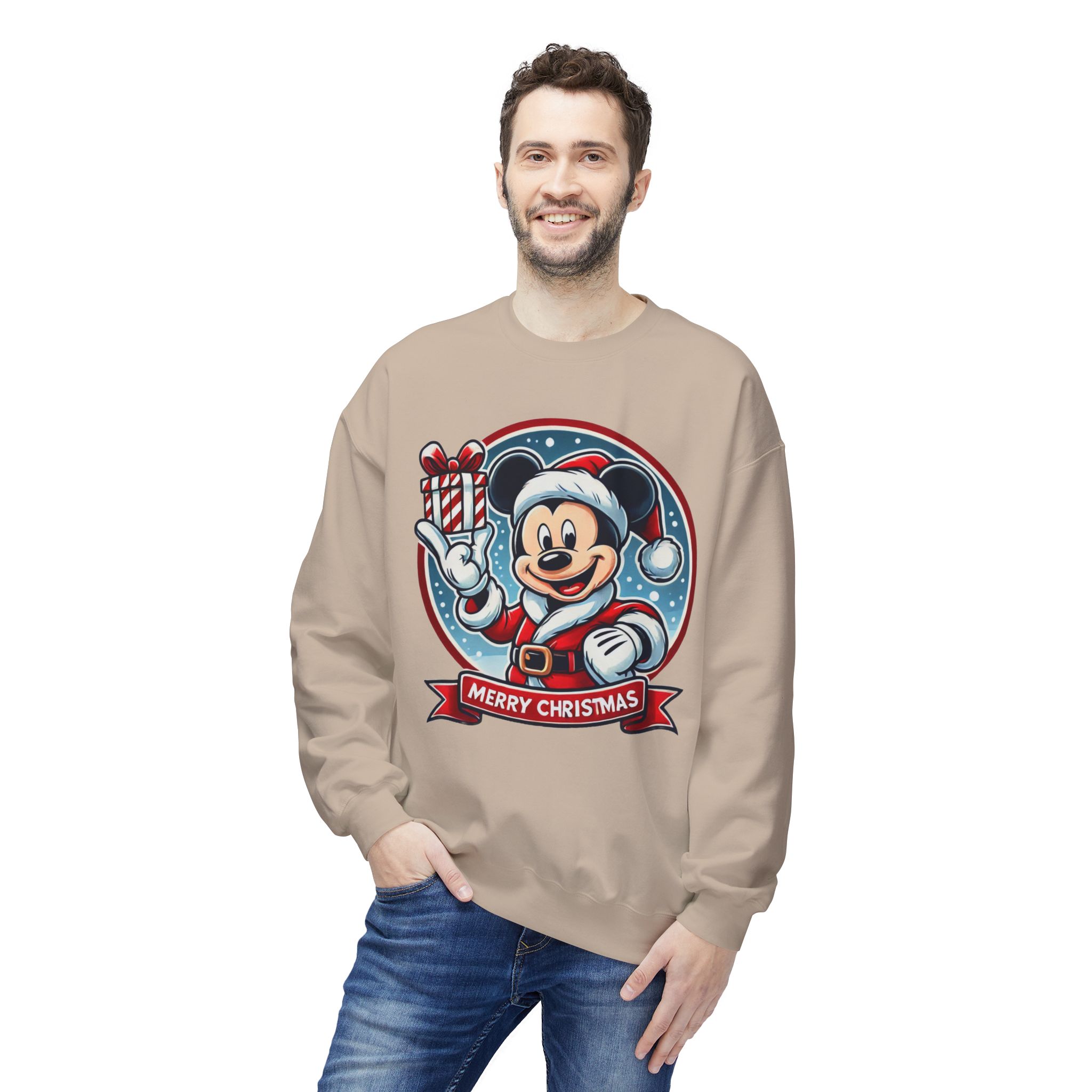 Festive Mickey Mouse Santa Sweatshirt - Merry Christmas Holiday Pullover - Disney Christmas Gift - Image 11