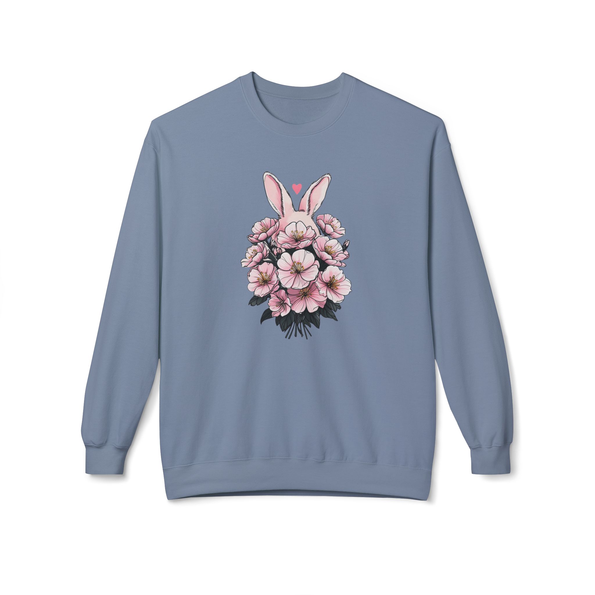 Spring/Easter Bunny Floral Crewneck Sweatshirt - Cute Easter Gift, Floral Sweatshirt, Spring Apparel - Image 9