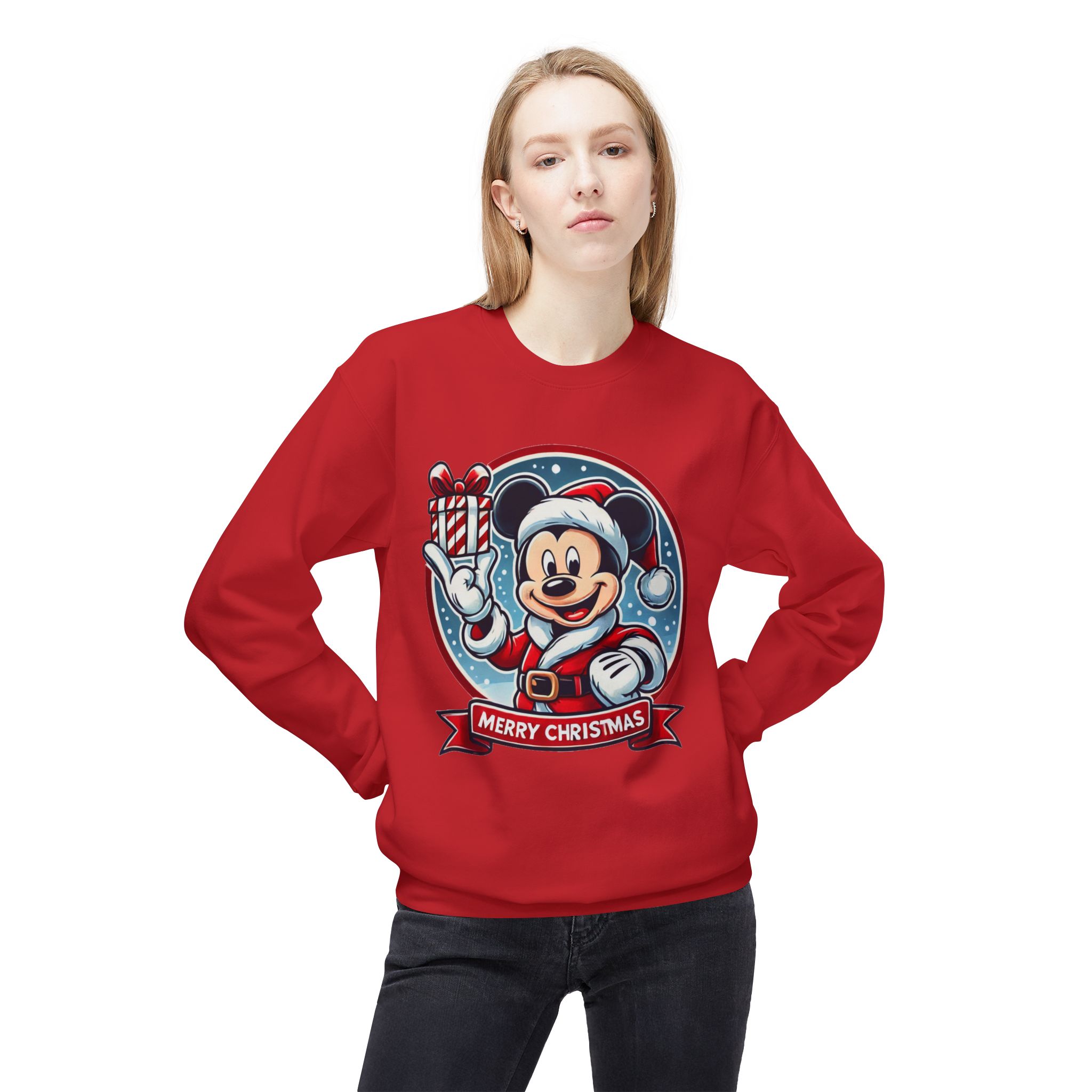Festive Mickey Mouse Santa Sweatshirt - Merry Christmas Holiday Pullover - Disney Christmas Gift - Image 27