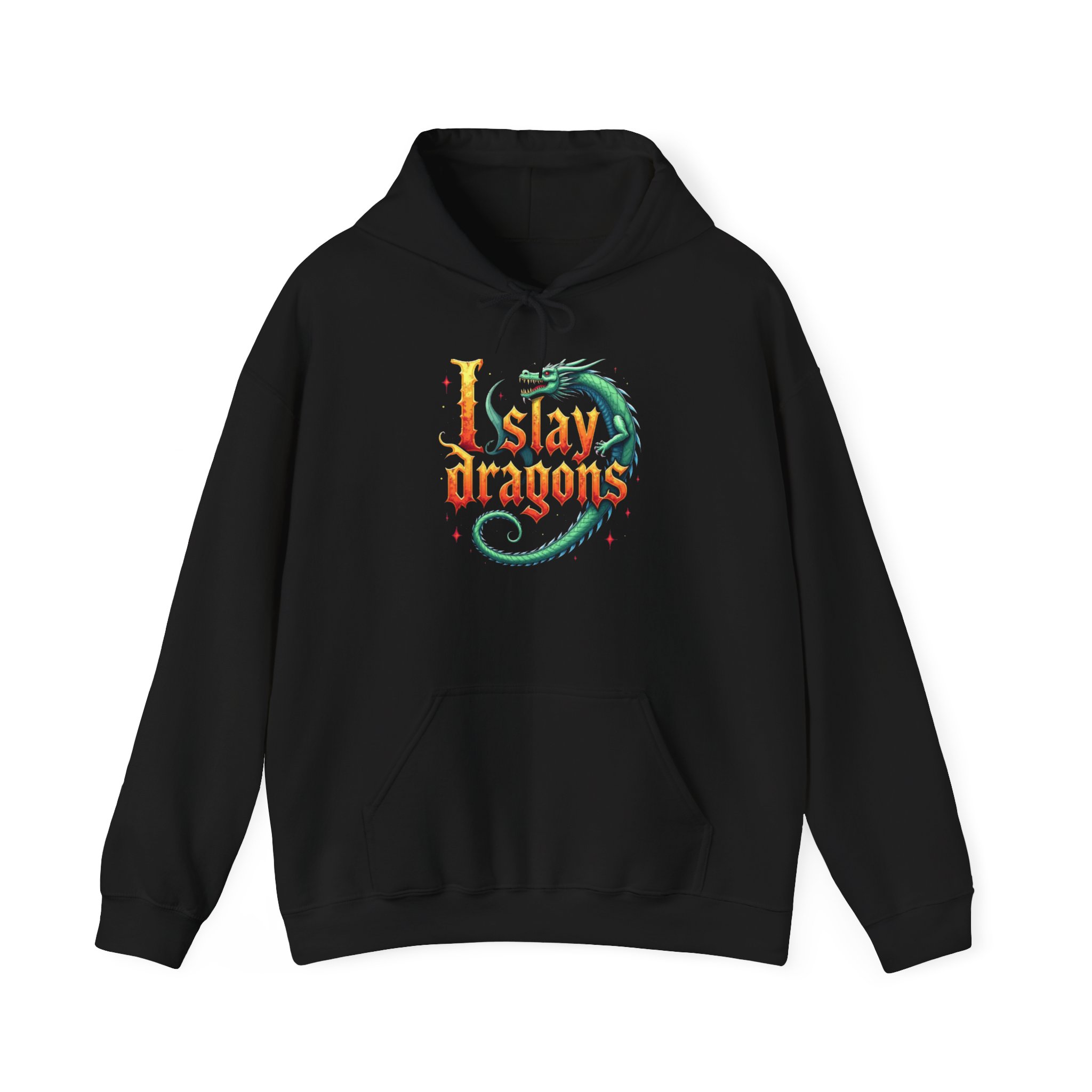 I Slay Dragons Hoodie - Fantasy RPG Gamer Sweatshirt for Dragon Lovers, D&D Fans, and Adventurers - Image 5
