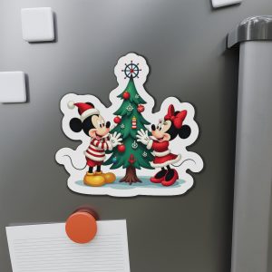 Disney Cruise Line Mickey and Minnie Christmas Nautical Die-Cut Magnet, Cabin Door Decor, Holiday Gift, Disney Christmas Decor