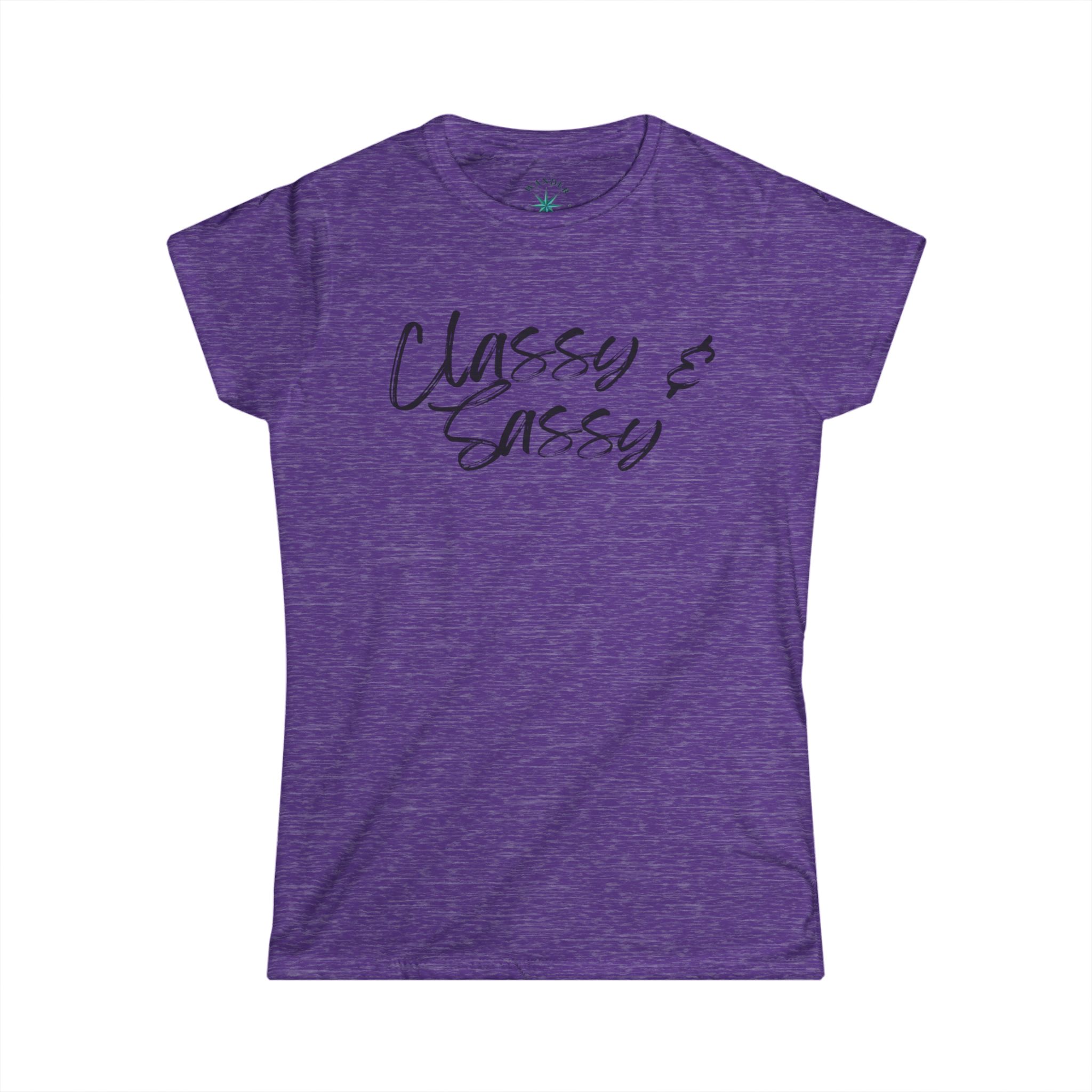 Classy and Sassy Women's Softstyle Tee, Funny Christmas Gift, Humor Shirt, Womens Graphic Top, Sarcastic Holiday T-Shirt - Image 16