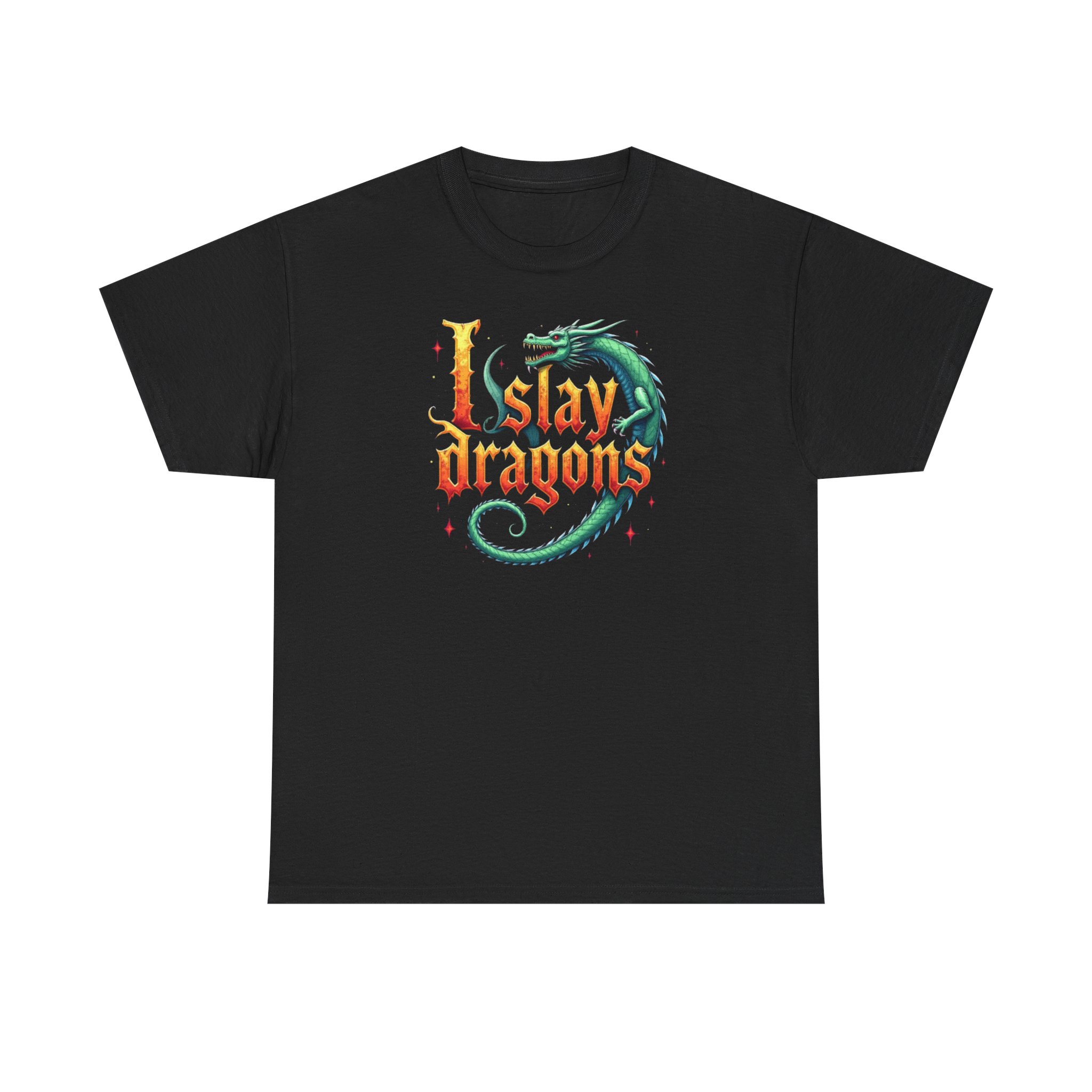 I Slay Dragons T-Shirt - RPG Fantasy Tee for Gamers, D&D Fans, and Dragon Lovers - Available in Multiple Colors - Image 5