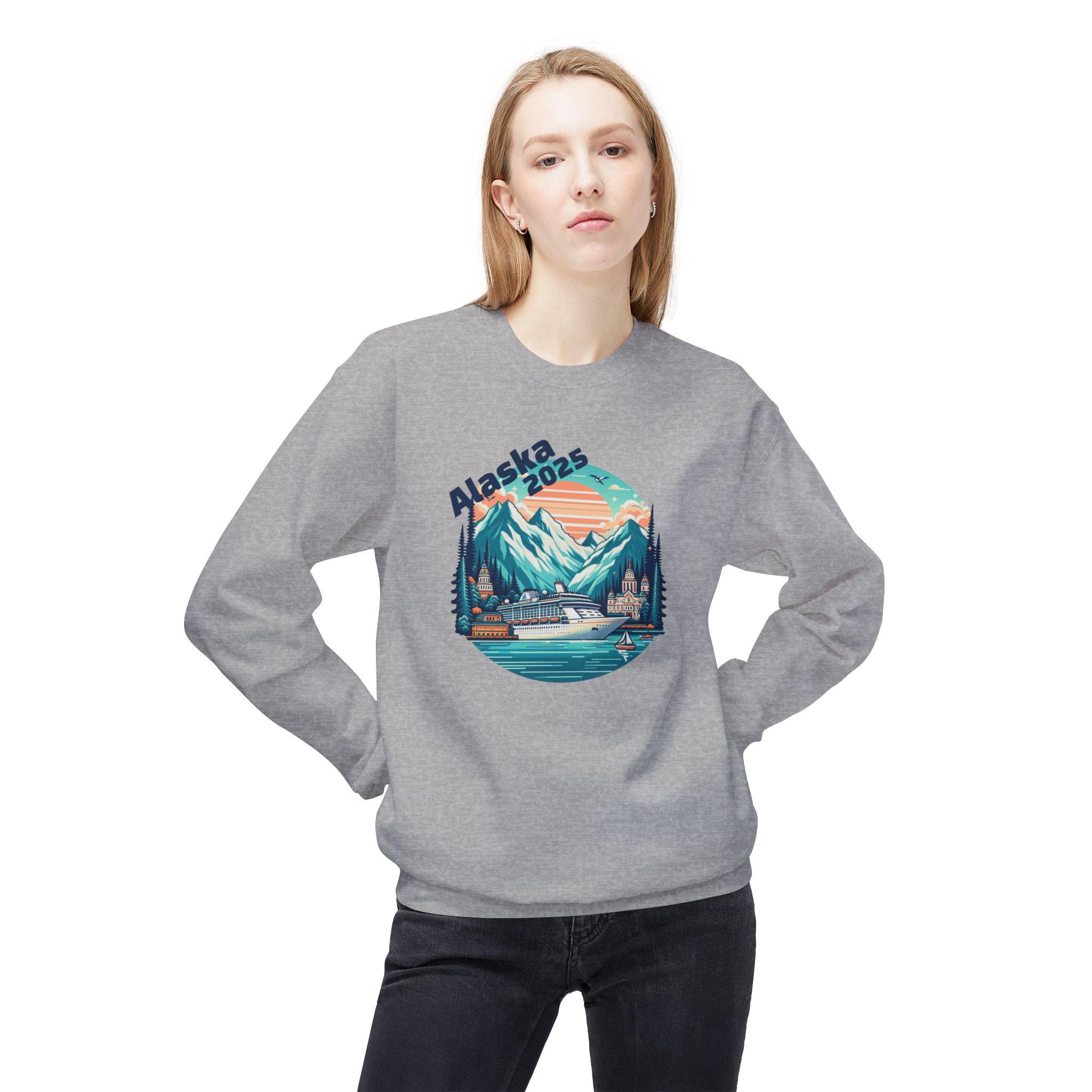 Alaska Cruise 2025 Sweatshirt, Mountain Trees Fjords Cruise Ship Jumper, Adventure Travel Vacation Top - Image 15