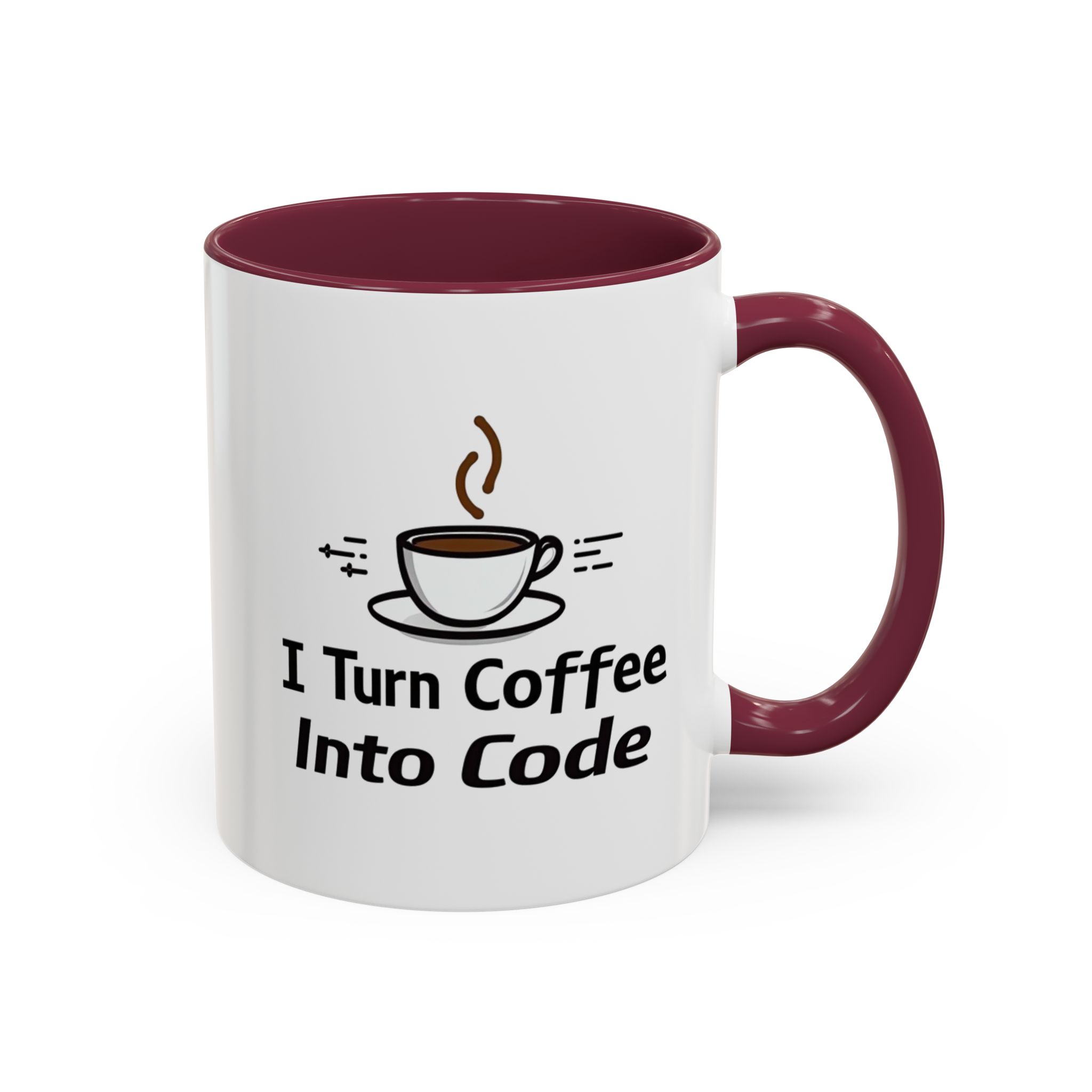 I Turn Coffee Into Code, Two-Toned Mug, Perfect Gift for coders - Image 30