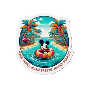 Disney Cruise Door Magnets, Tropical Mickey Design, Fun Fridge Magnets, Cute Kitchen Decor, Mickey Mouse Fan Gift, Refrigerator Accessories