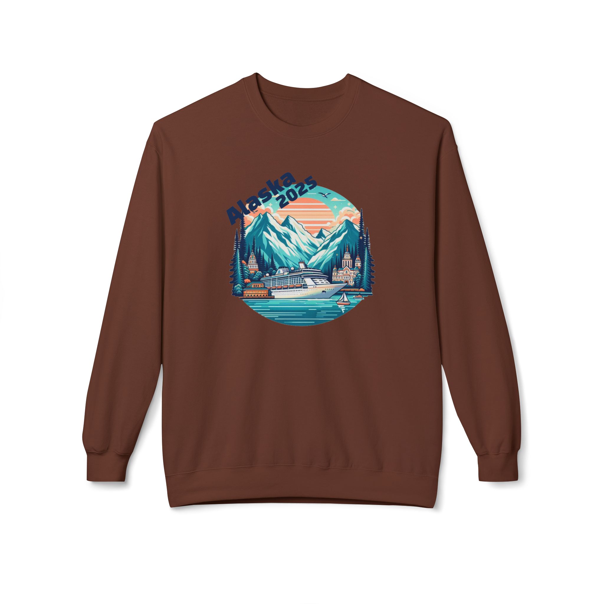 Alaska Cruise 2025 Sweatshirt, Mountain Trees Fjords Cruise Ship Jumper, Adventure Travel Vacation Top - Image 5