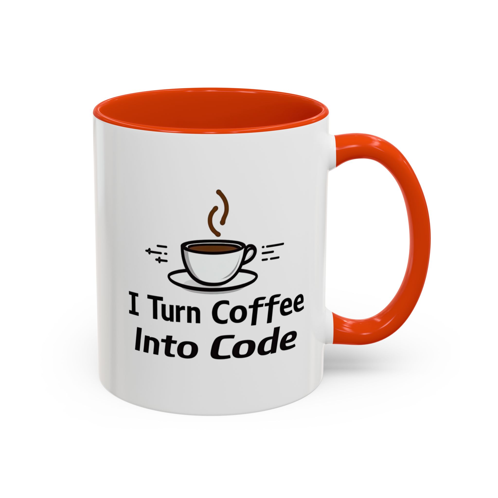 I Turn Coffee Into Code, Two-Toned Mug, Perfect Gift for coders - Image 34