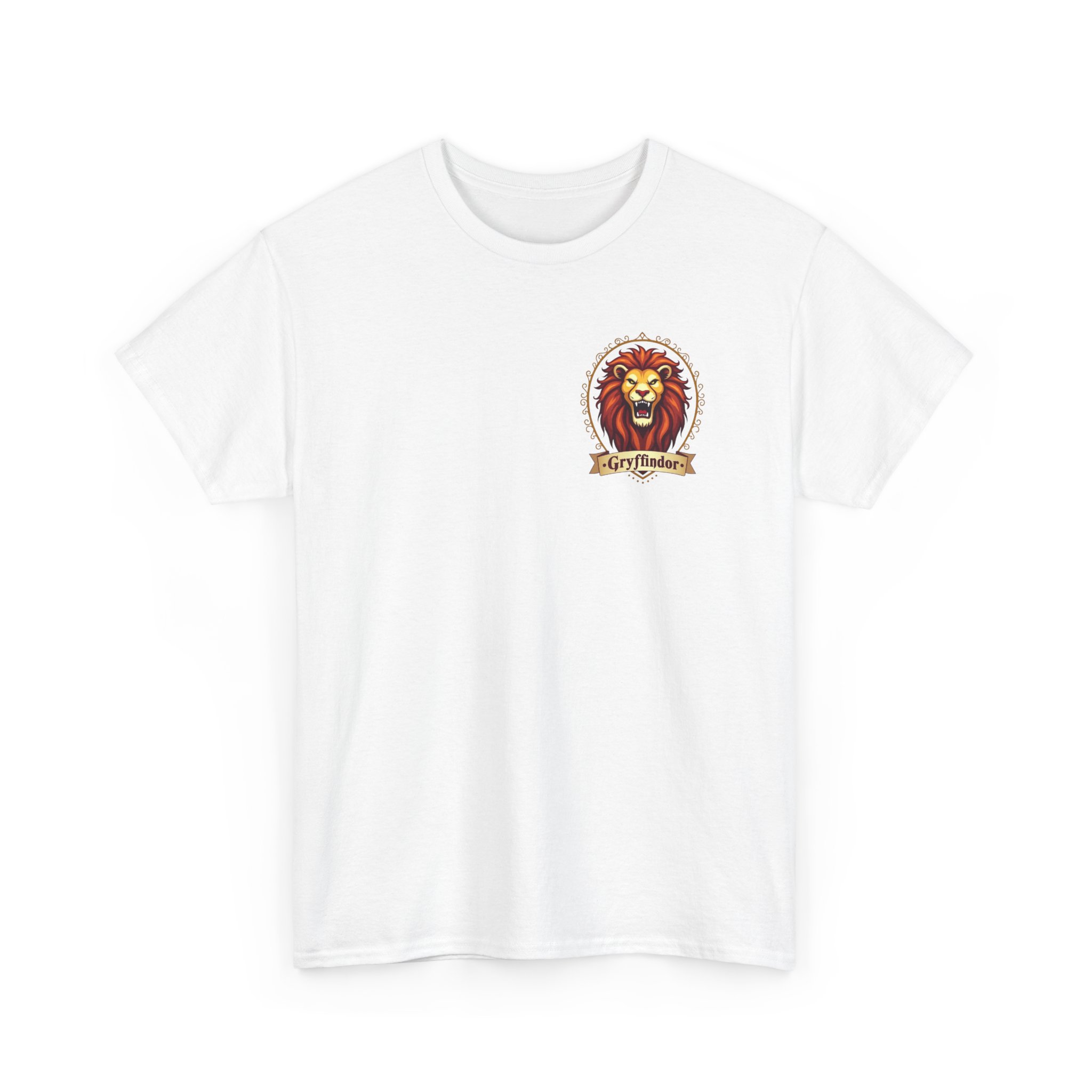 Gryffindor-Inspired Lion Crest Shirt Bold Front & Back Design for Wizarding Fans - Image 3