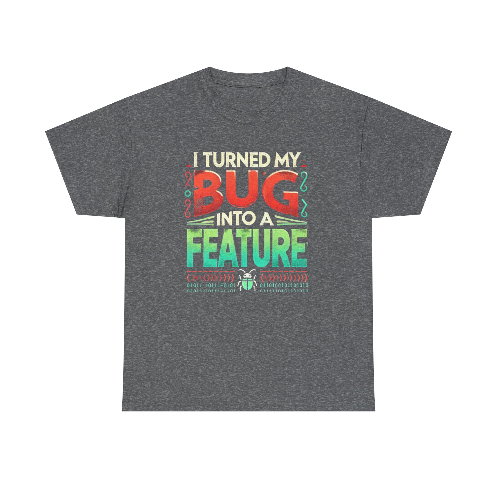 Bug into a Feature T-shirt, Programmer Gift, Funny Computer Tee, Coding Shirt, Tech Nerd Top, Unisex Heavy Cotton Tee - Image 9