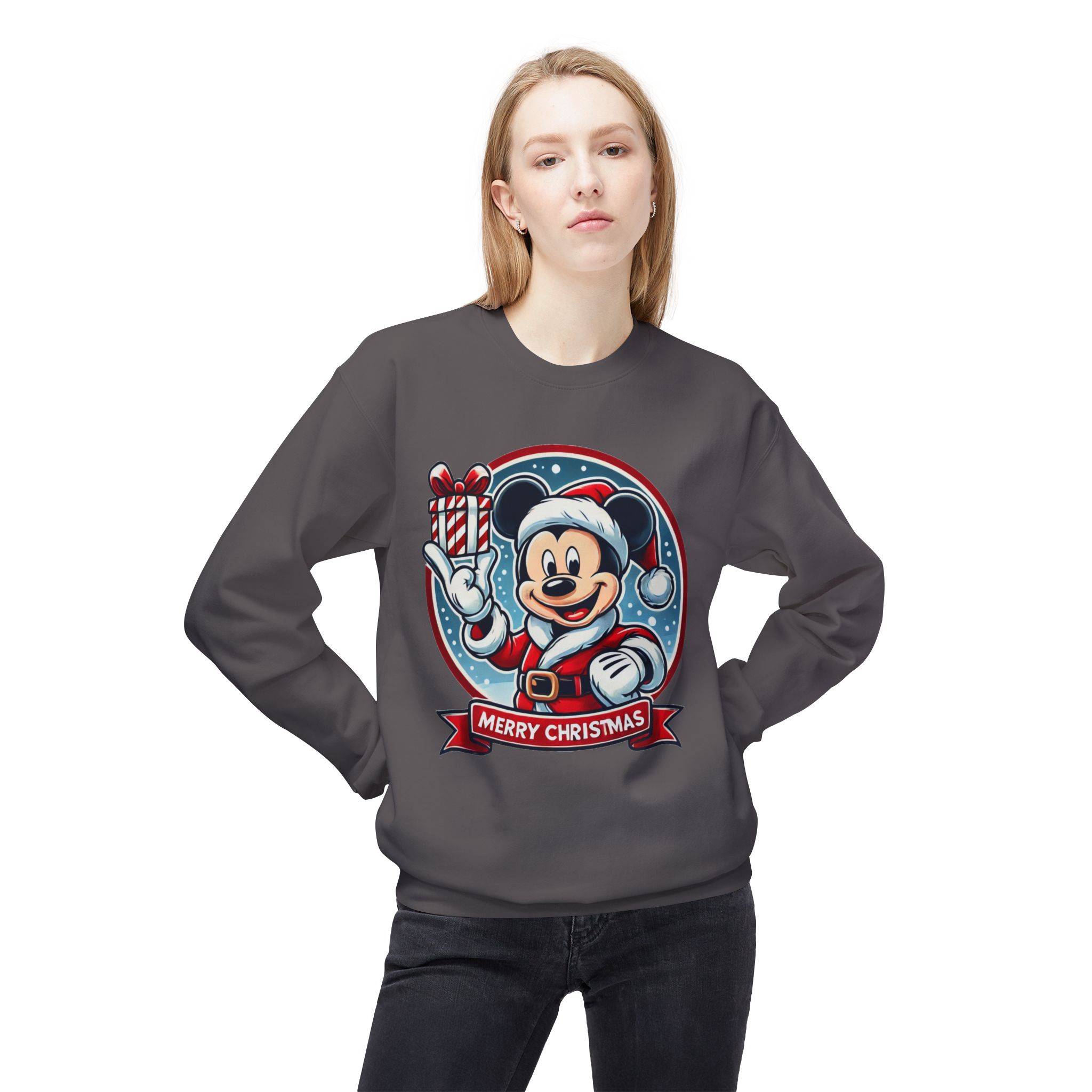 Festive Mickey Mouse Santa Sweatshirt - Merry Christmas Holiday Pullover - Disney Christmas Gift - Image 19
