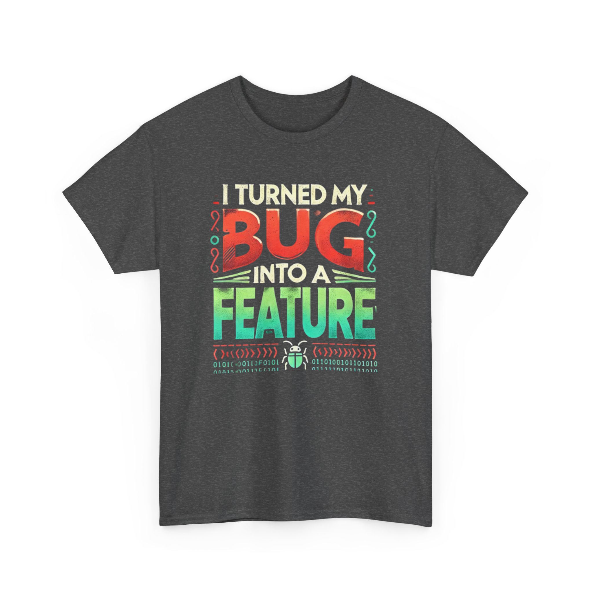 Bug into a Feature T-shirt, Programmer Gift, Funny Computer Tee, Coding Shirt, Tech Nerd Top, Unisex Heavy Cotton Tee - Image 15