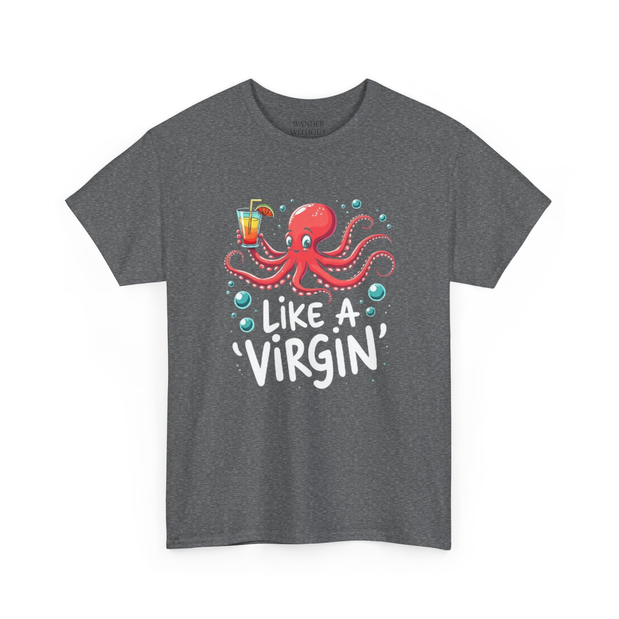 Funny Animated Octopus Cocktail Party Unisex Heavy Cotton Tee, Virgin Voyages Cruise Fun Shirt, Humor Tee, Cruise Wear, Party Shirt - Image 19