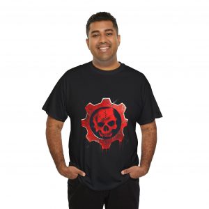 Crimson Omen Gear Unisex Heavy Cotton Tee Rugged Gaming Design GoW