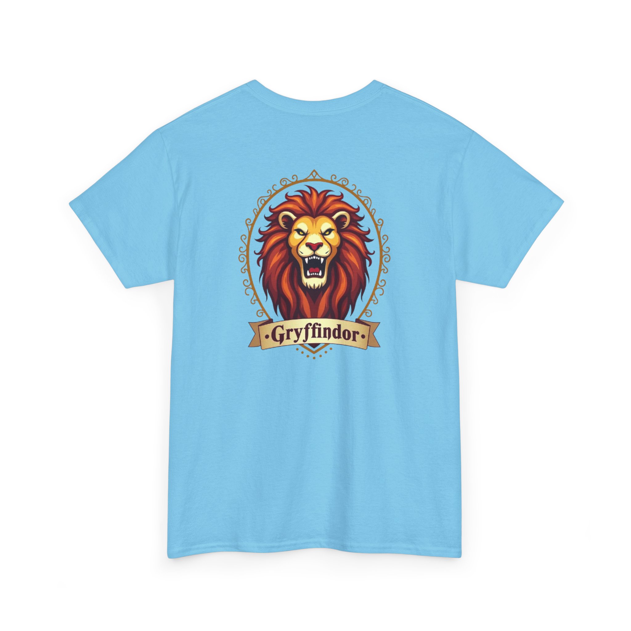Gryffindor-Inspired Lion Crest Shirt Bold Front & Back Design for Wizarding Fans - Image 16