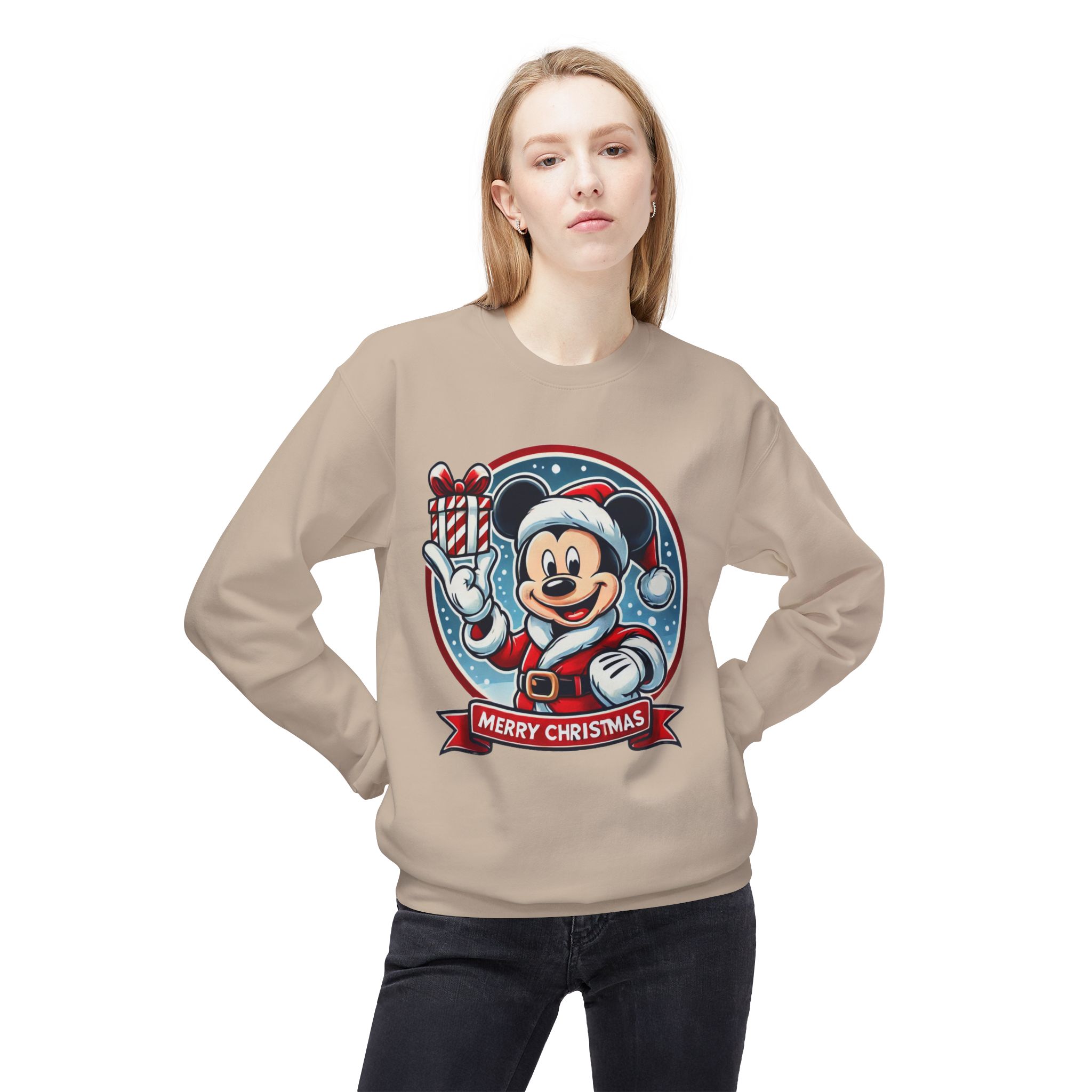 Festive Mickey Mouse Santa Sweatshirt - Merry Christmas Holiday Pullover - Disney Christmas Gift - Image 11
