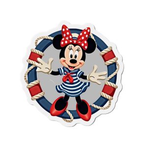Disney Cruise Line Nautical Minnie Die-Cut Magnet - Cruise Cabin Door and Fridge Decor, Magical Disney Cruise Gift, Minnie Magnet