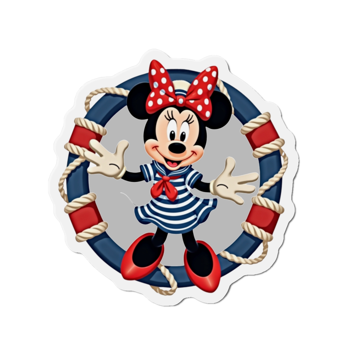 Disney Cruise Line Nautical Minnie Die-Cut Magnet - Cruise Cabin Door and Fridge Decor, Magical Disney Cruise Gift, Minnie Magnet