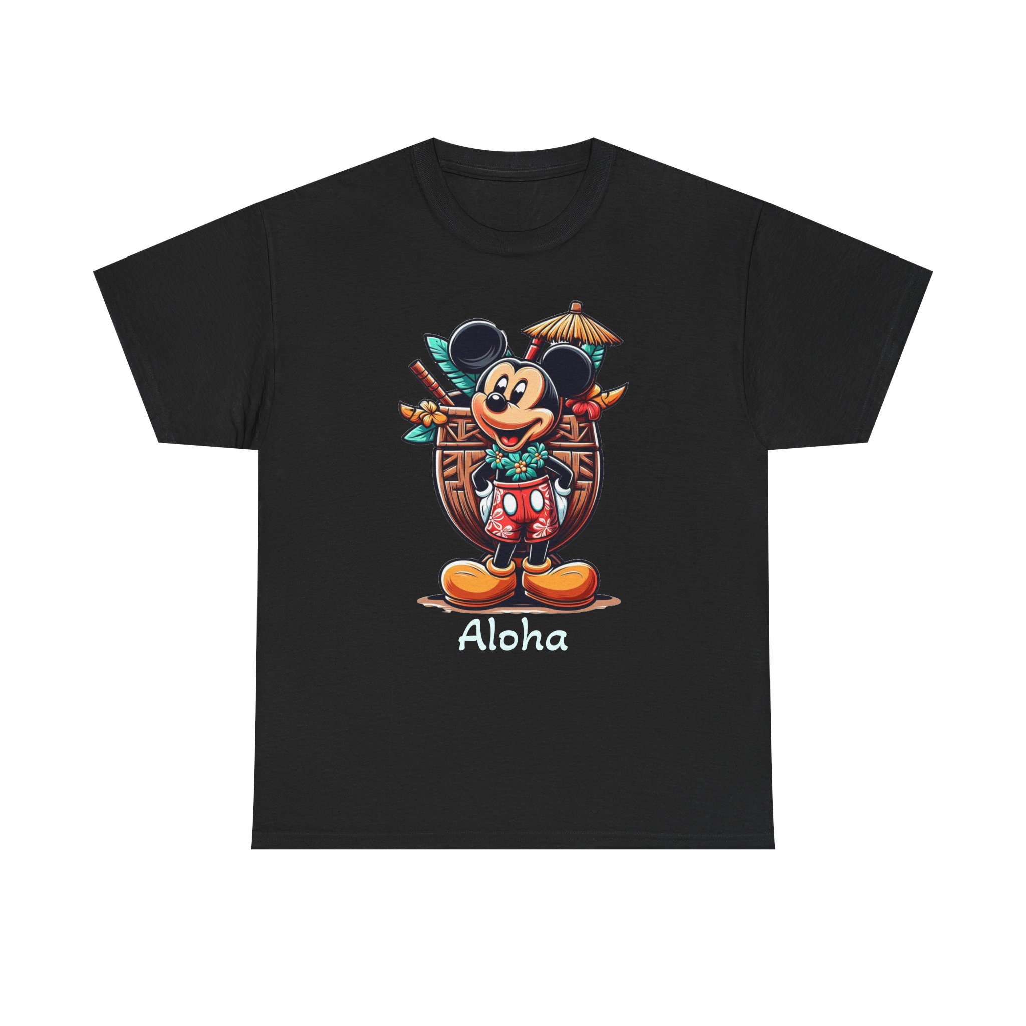 Aloha Mickey Tiki Tee, Beach Vacation Shirt, Unisex Heavy Cotton Top, Disney Hawaii Cruise, Fun Summer Tee, Aulani - Image 5