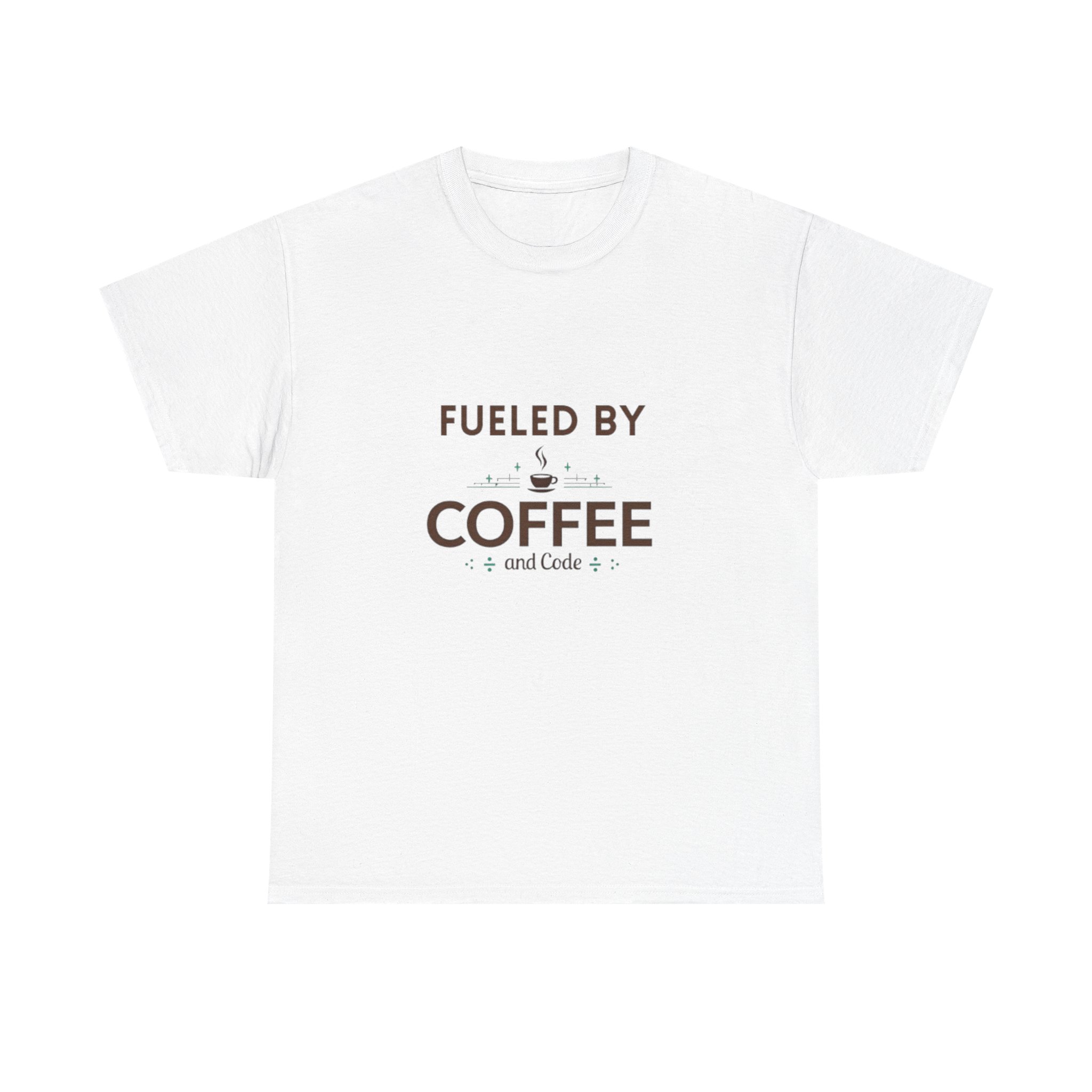 Fueled by Coffee and Code T-Shirt, Geeky Programmer Gift, Coffee Lover & Coder Shirt, Fun and Nerdy Design, Programmer Life Apparel