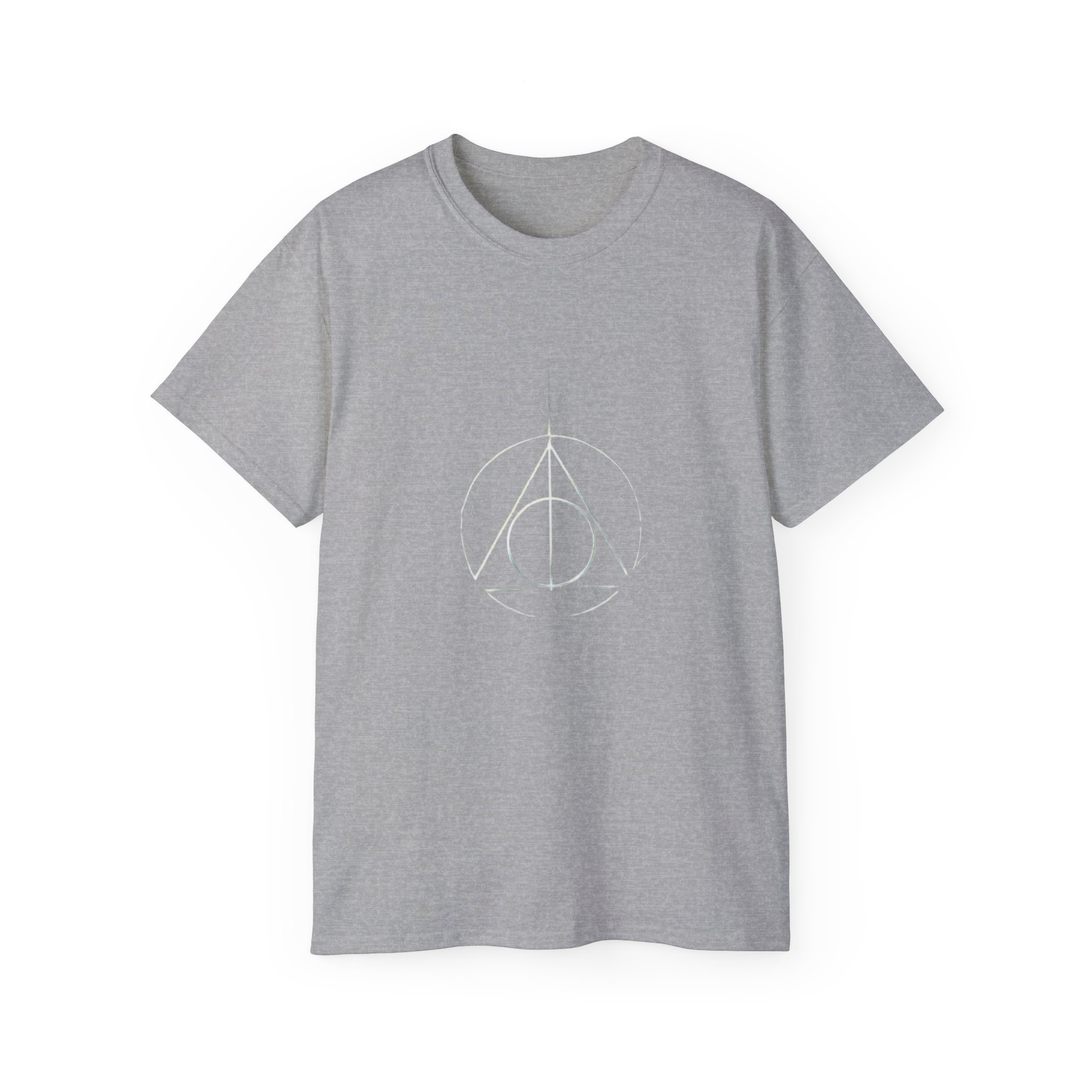 Minimalist Wizard Hallows Unisex Cotton Tee Magical Symbol Design - Image 5