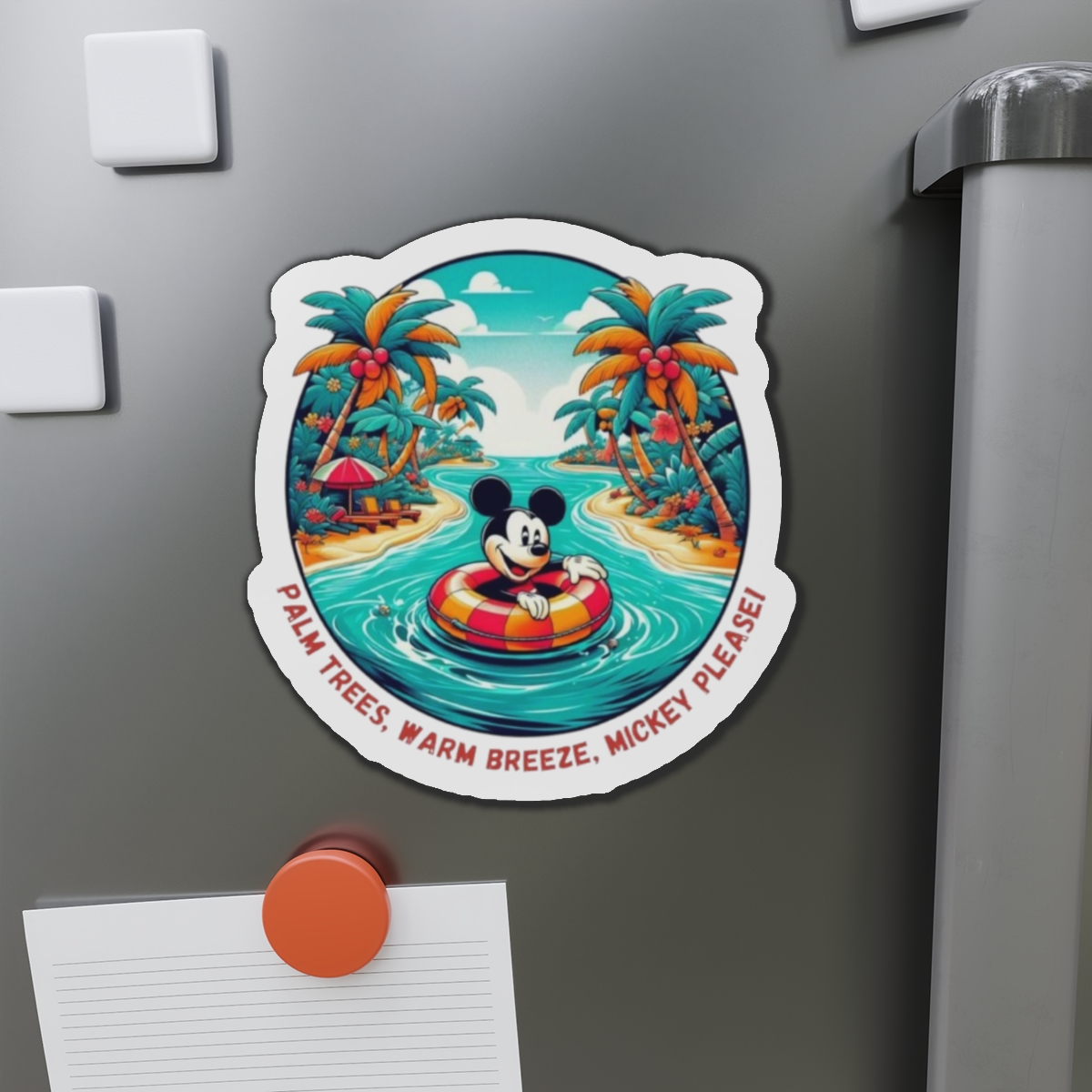 Disney Cruise Door Magnets, Tropical Mickey Design, Fun Fridge Magnets, Cute Kitchen Decor, Mickey Mouse Fan Gift, Refrigerator Accessories