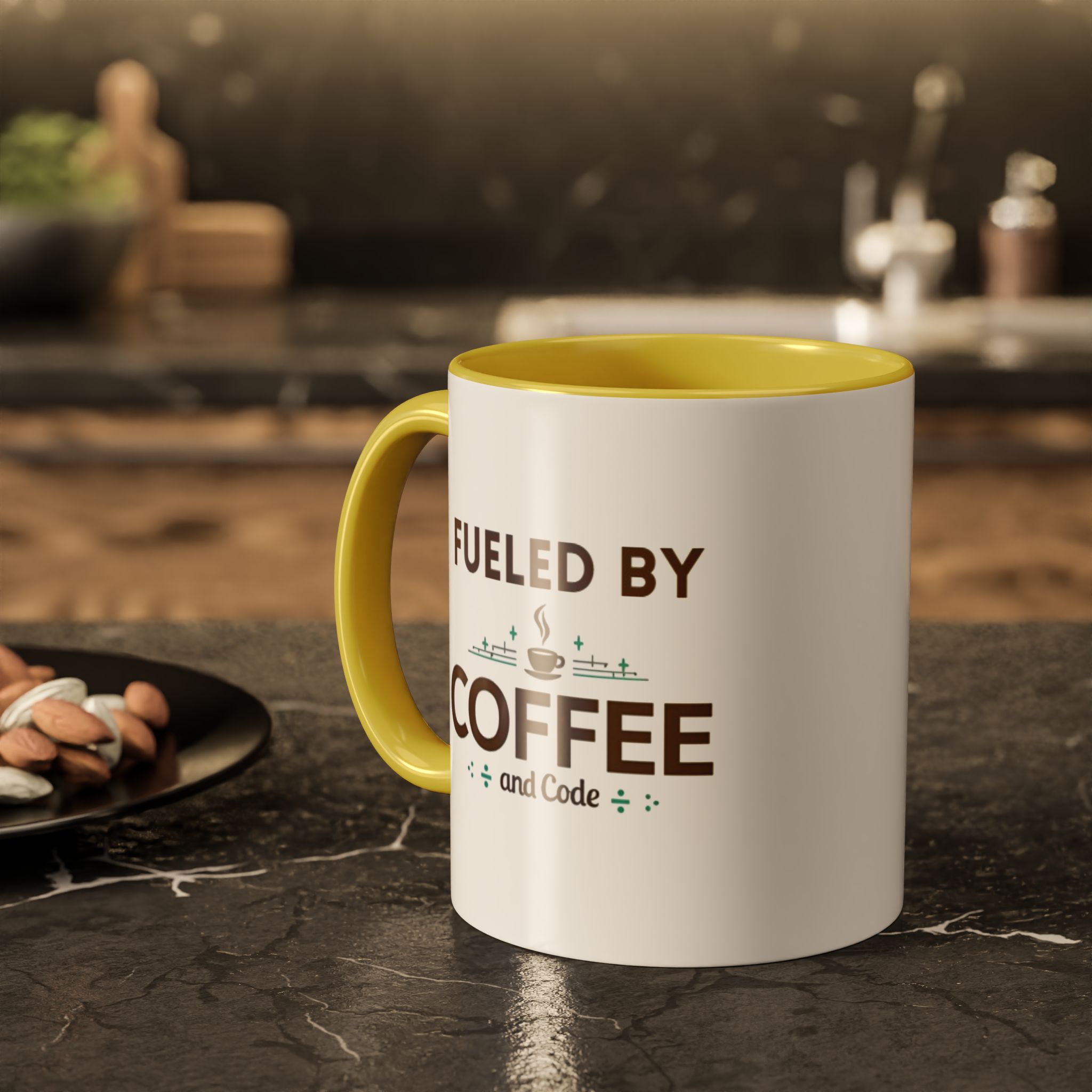 Fueled by Coffee and Code mug, fun colors, programmer humor, funny coffee cup - Image 62