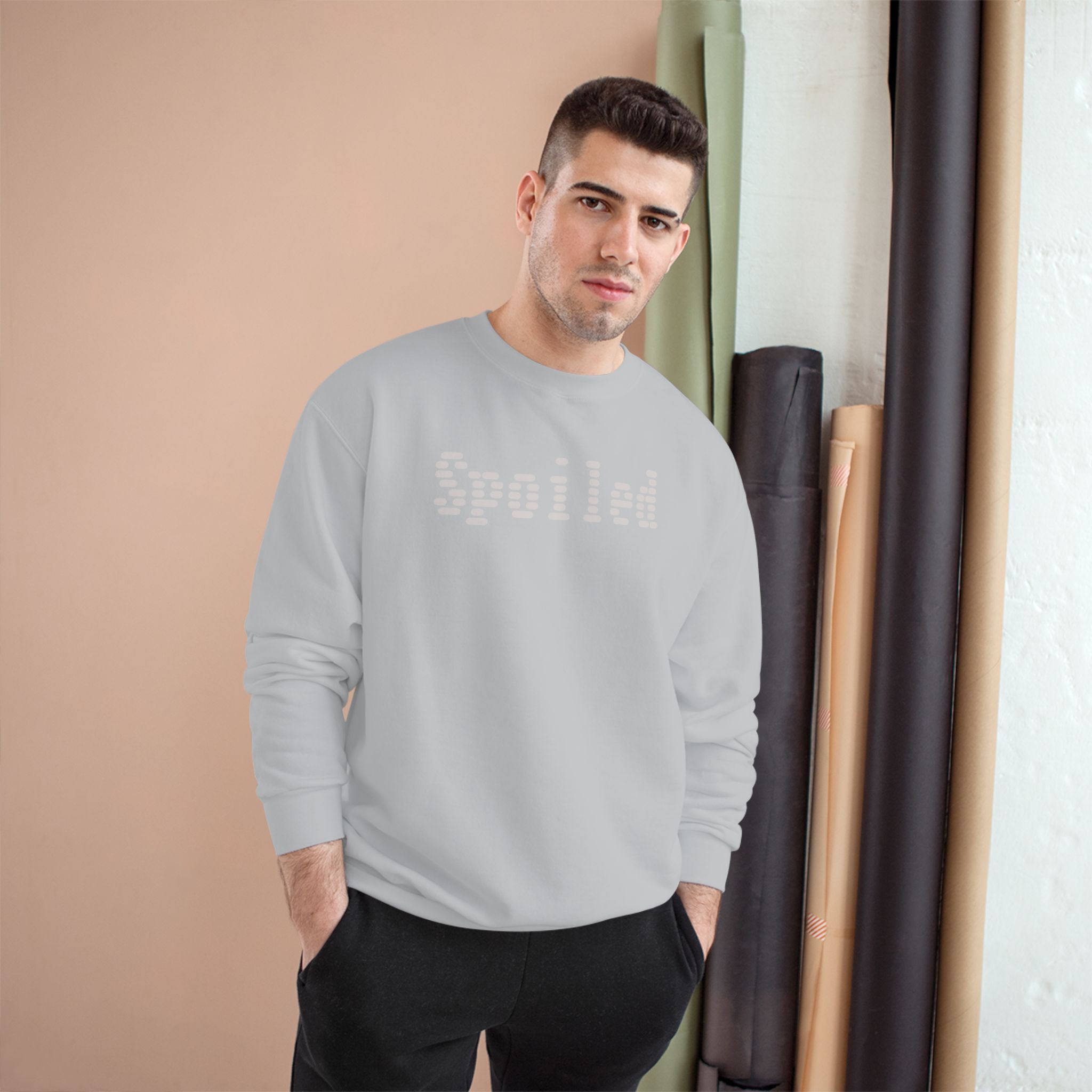 Spoiled Sweatshirt, Mono Color Design, CHAMPION BRAND - Image 4