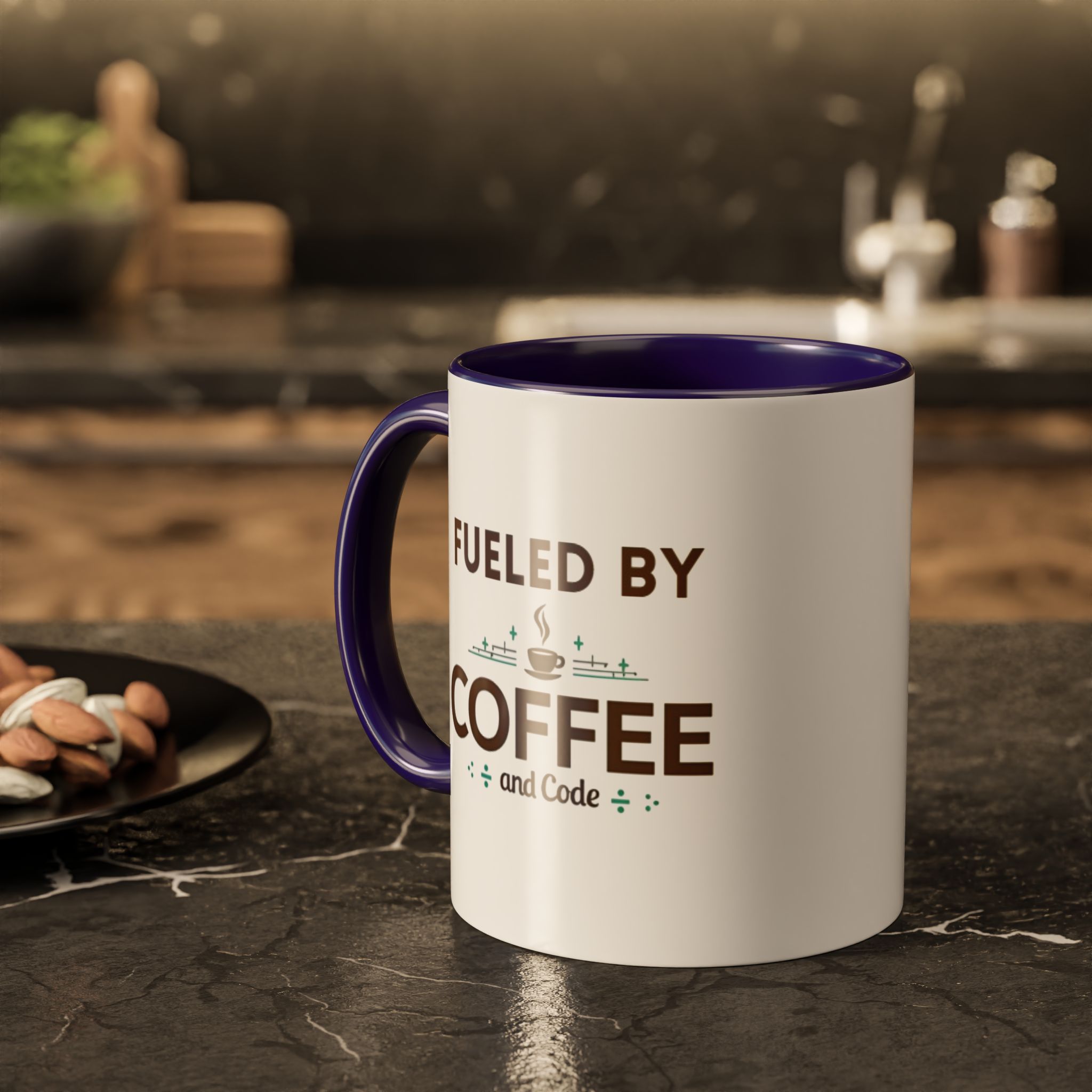 Fueled by Coffee and Code mug, fun colors, programmer humor, funny coffee cup - Image 9