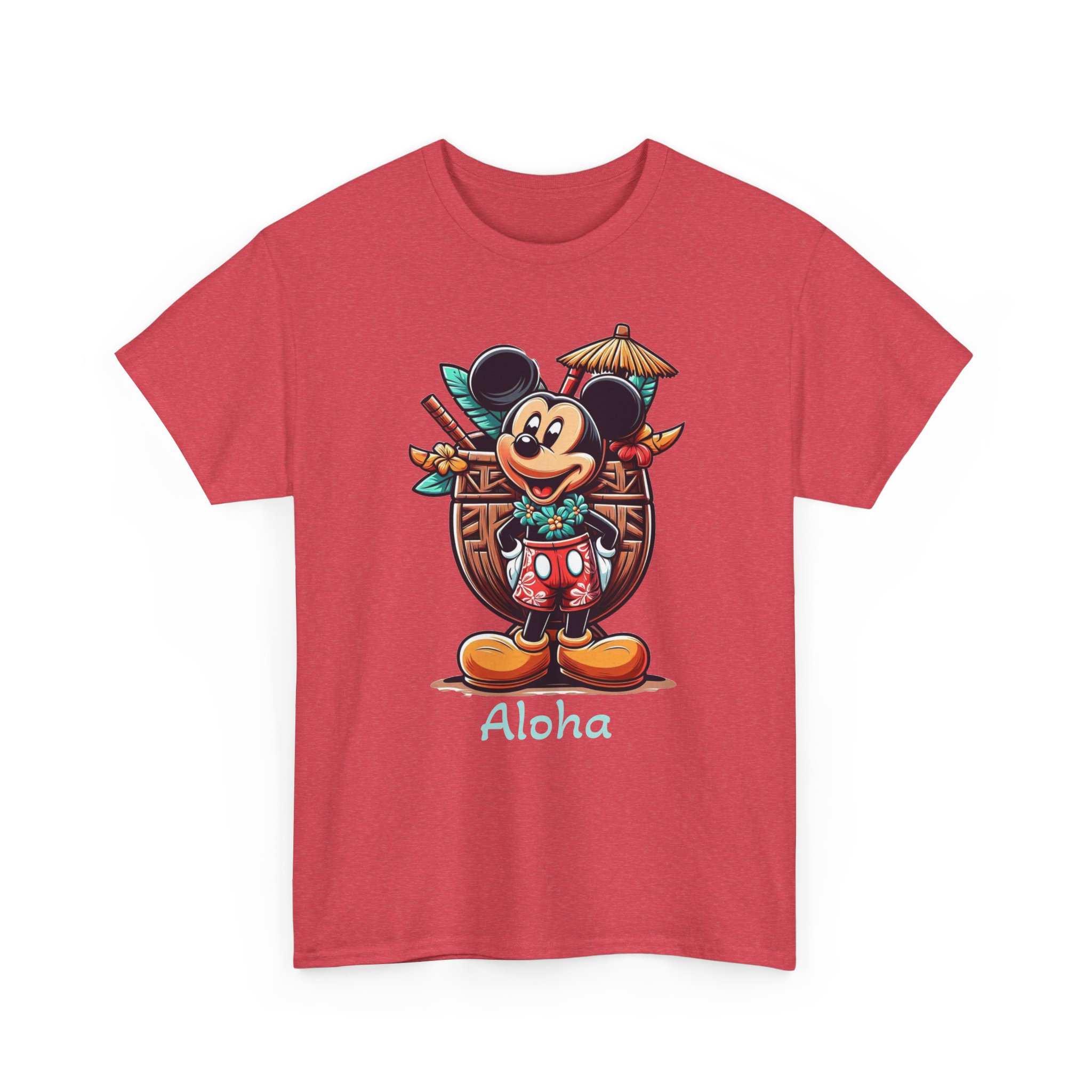 Aloha Mickey Tiki Tee, Beach Vacation Shirt, Unisex Heavy Cotton Top, Disney Hawaii Cruise, Fun Summer Tee, Aulani - Image 31