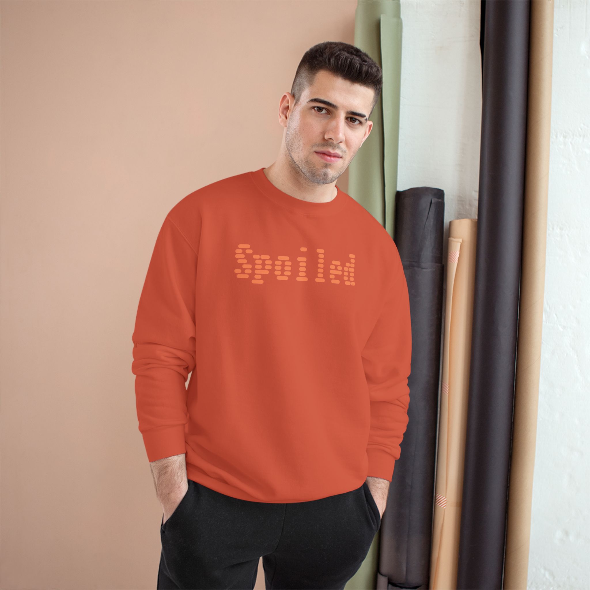 Spoiled Sweatshirt, Mono Color Design, CHAMPION BRAND - Image 11