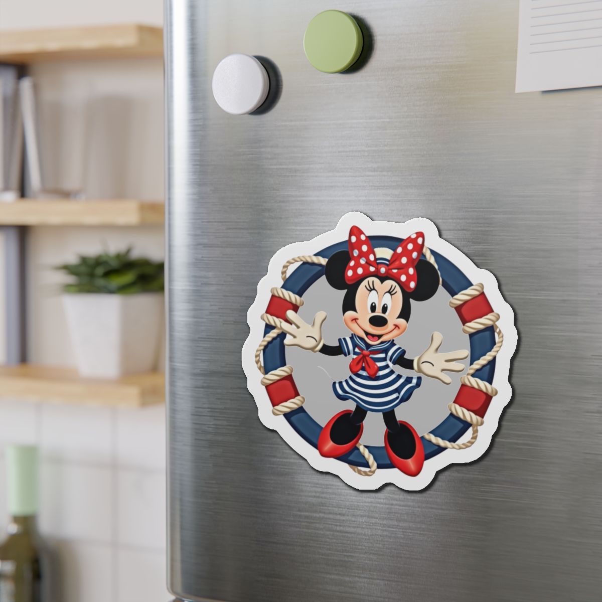 Disney Cruise Line Nautical Minnie Die-Cut Magnet - Cruise Cabin Door and Fridge Decor, Magical Disney Cruise Gift, Minnie Magnet - Image 3