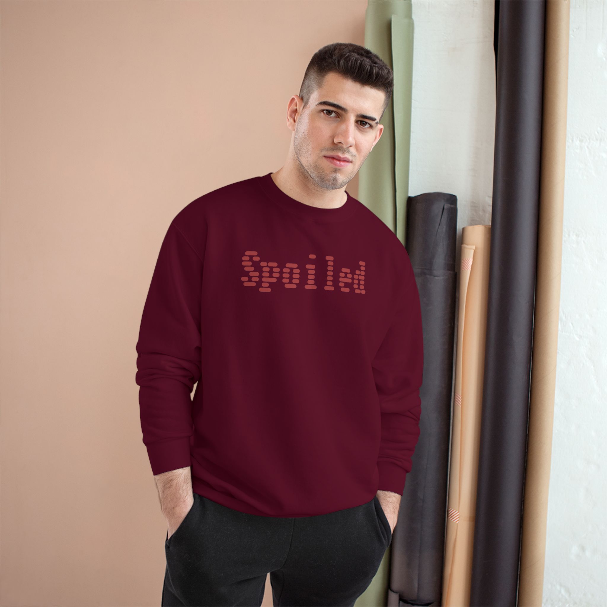 Spoiled Sweatshirt, Mono Color Design, CHAMPION BRAND - Image 39