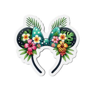 Disney Cruise Door Magnets, Tropical Minnie Ears Design, Fun Fridge Magnets, Cute Kitchen Decor, Minnie Mouse Fan Gift, Refrigerator Magnet