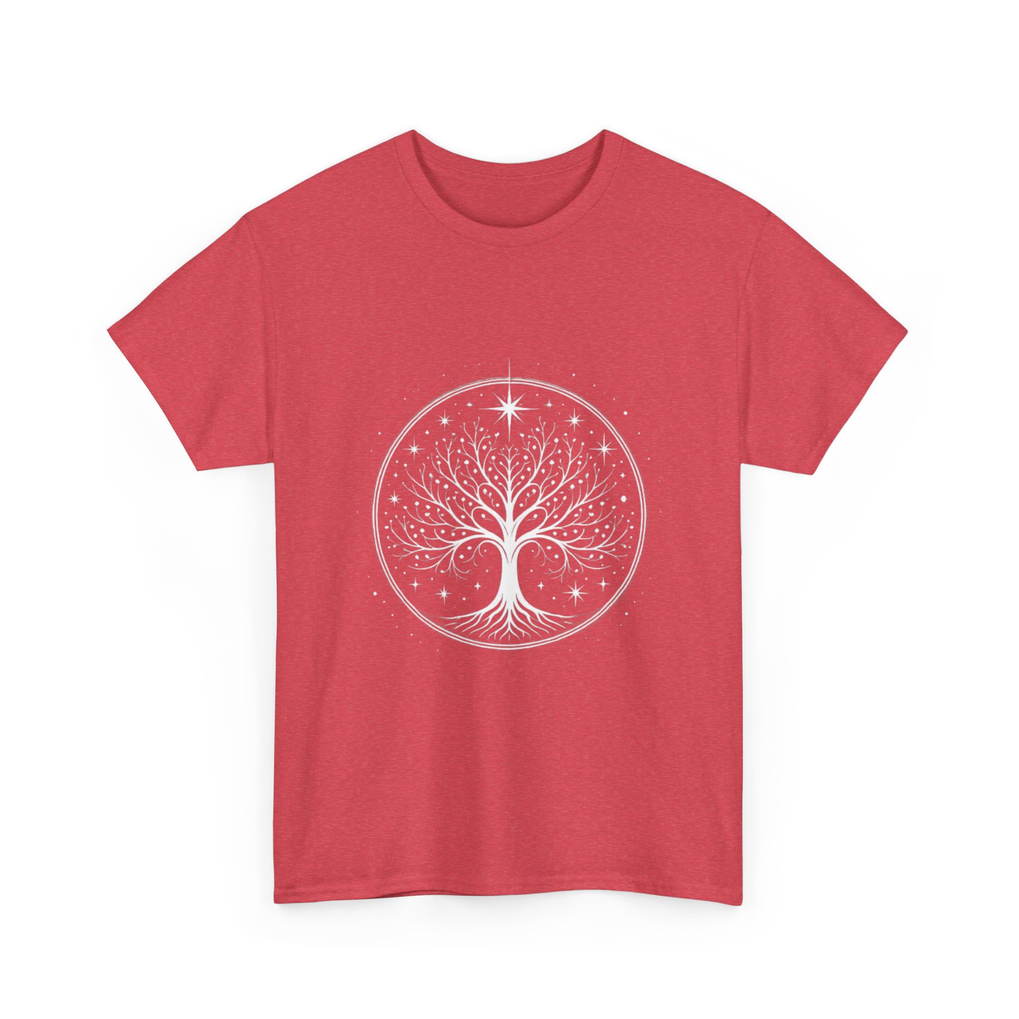 Minimalistic White Tree of Gondor Unisex Heavy Cotton T-Shirt Tolkien-Inspired Design - Image 35