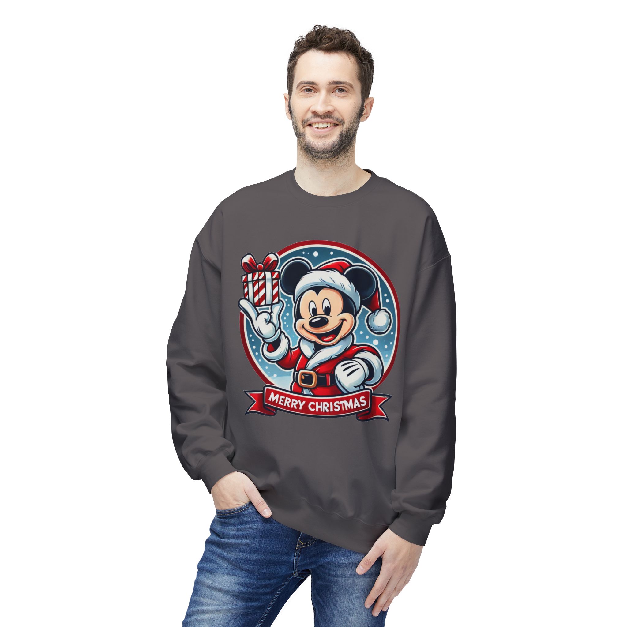 Festive Mickey Mouse Santa Sweatshirt - Merry Christmas Holiday Pullover - Disney Christmas Gift - Image 20