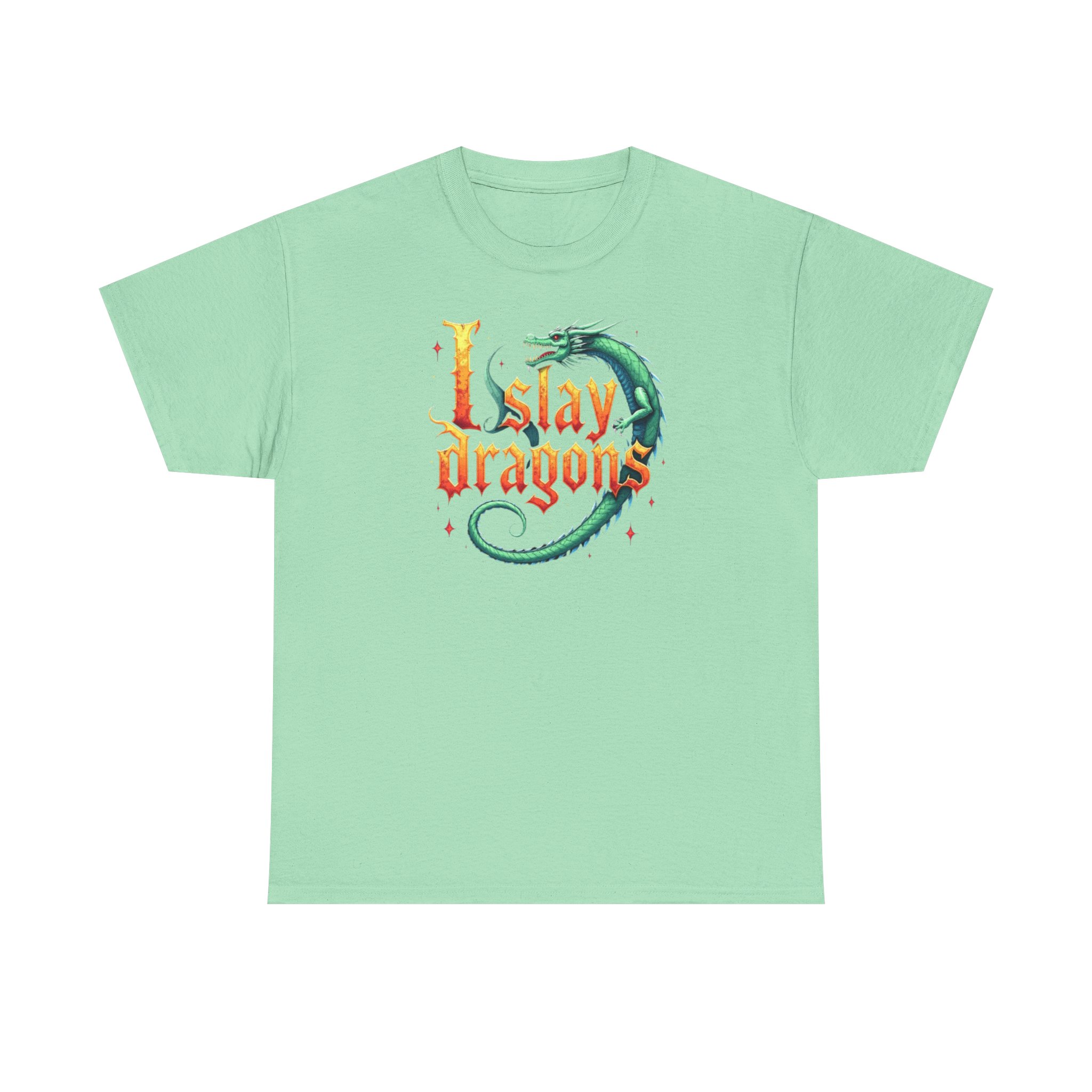 I Slay Dragons T-Shirt - RPG Fantasy Tee for Gamers, D&D Fans, and Dragon Lovers - Available in Multiple Colors - Image 17