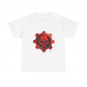 Crimson Omen Gear Unisex Heavy Cotton Tee Rugged Gaming Design GoW
