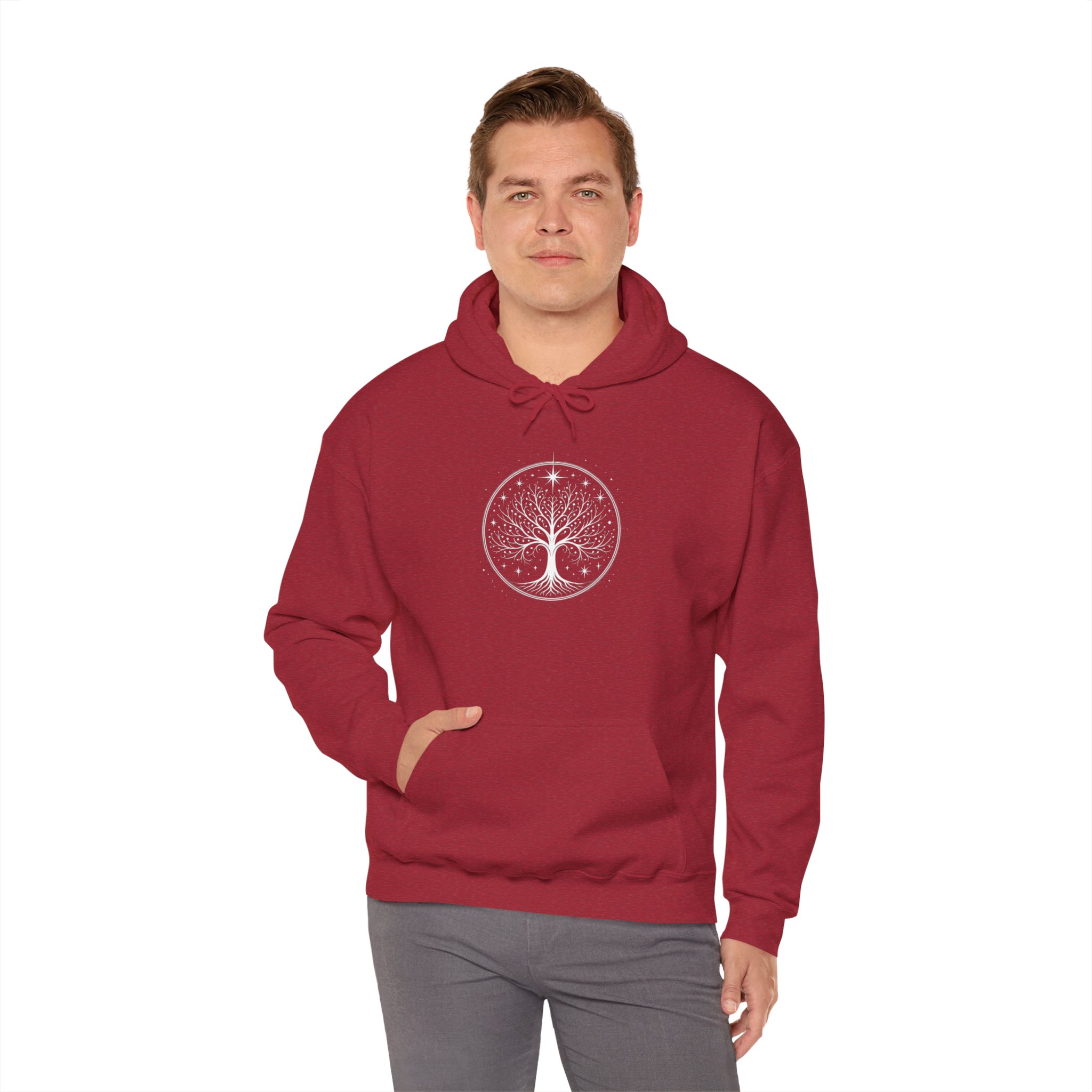 Minimalistic White Tree of Gondor Unisex Hoodie Tolkien-Inspired Comfort - Image 39